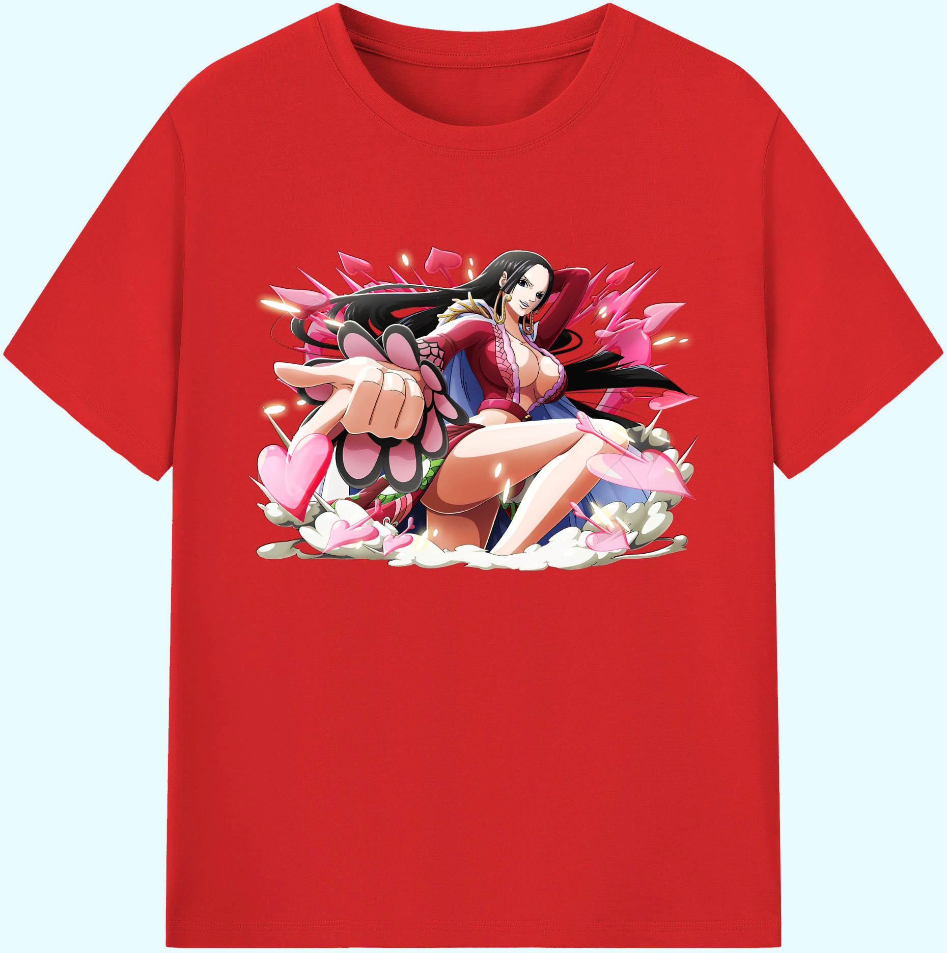 ワンピース ボア・ハンコック ONE PIECE Boa·Hancock 綿100％ メンズ半袖Tシャツ｜肌触りやわらか＆通気性
