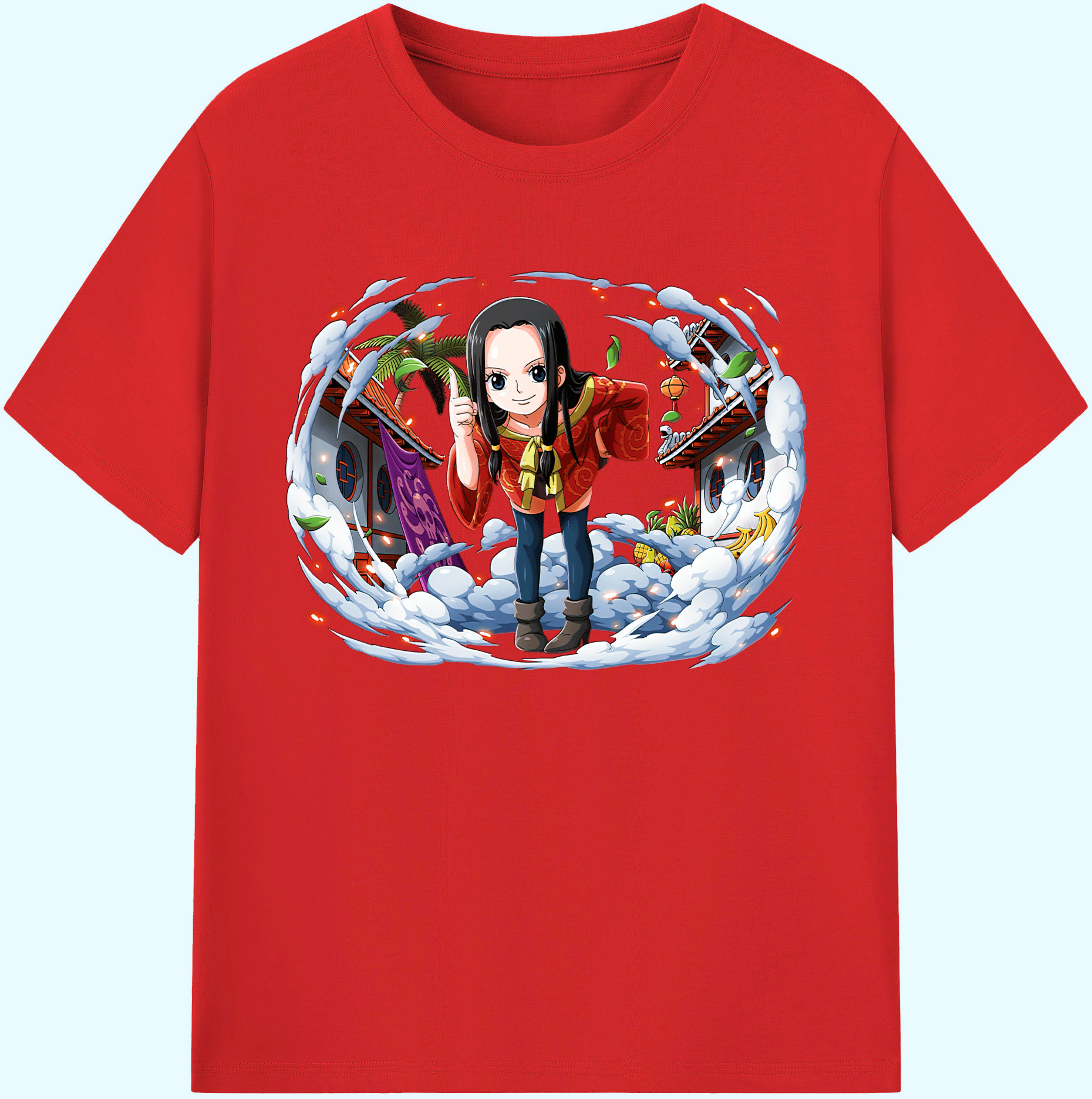 ワンピース ボア・ハンコック ONE PIECE Boa·Hancock 綿100％ メンズ半袖Tシャツ｜肌触りやわらか＆通気性