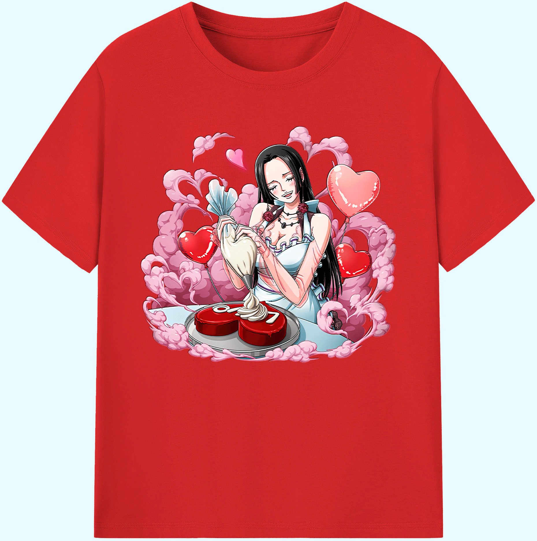 ワンピース ボア・ハンコック ONE PIECE Boa·Hancock 綿100％ メンズ半袖Tシャツ｜肌触りやわらか＆通気性