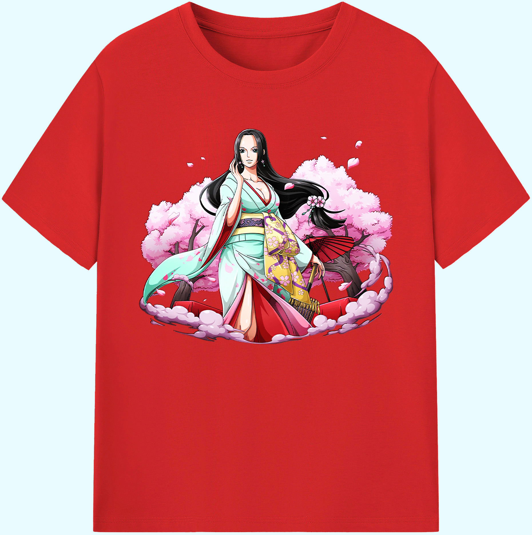 ワンピース ボア・ハンコック ONE PIECE Boa·Hancock 綿100％ メンズ半袖Tシャツ｜肌触りやわらか＆通気性