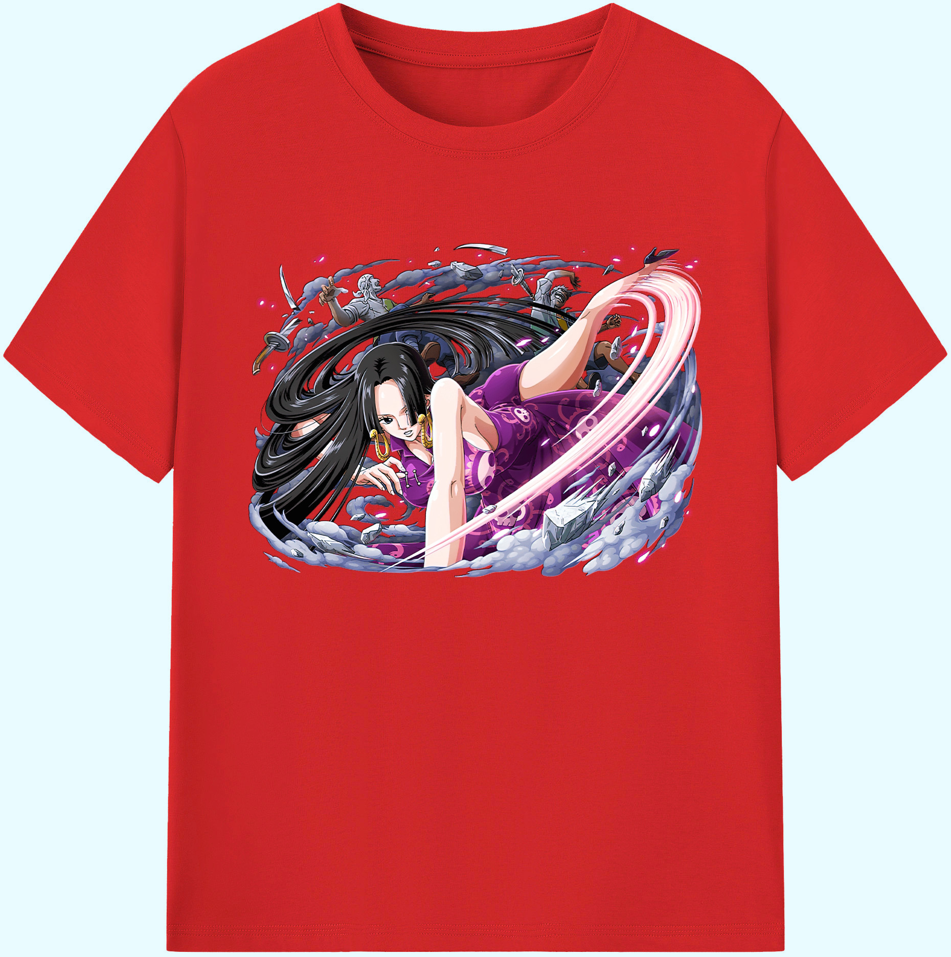 ワンピース ボア・ハンコック ONE PIECE Boa·Hancock 綿100％ メンズ半袖Tシャツ｜肌触りやわらか＆通気性