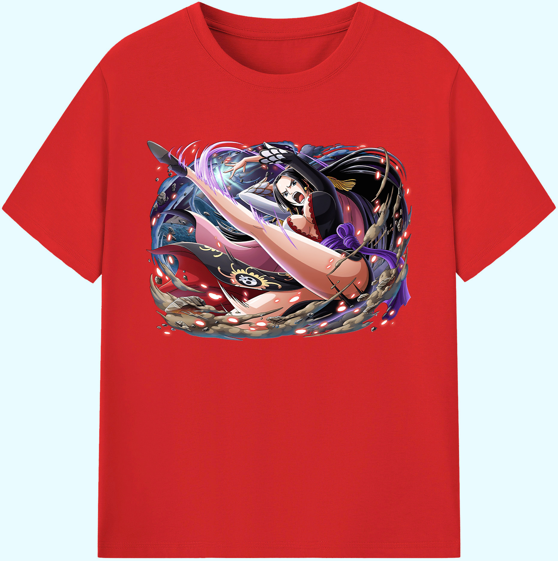 ワンピース ボア・ハンコック ONE PIECE Boa·Hancock 綿100％ メンズ半袖Tシャツ｜肌触りやわらか＆通気性