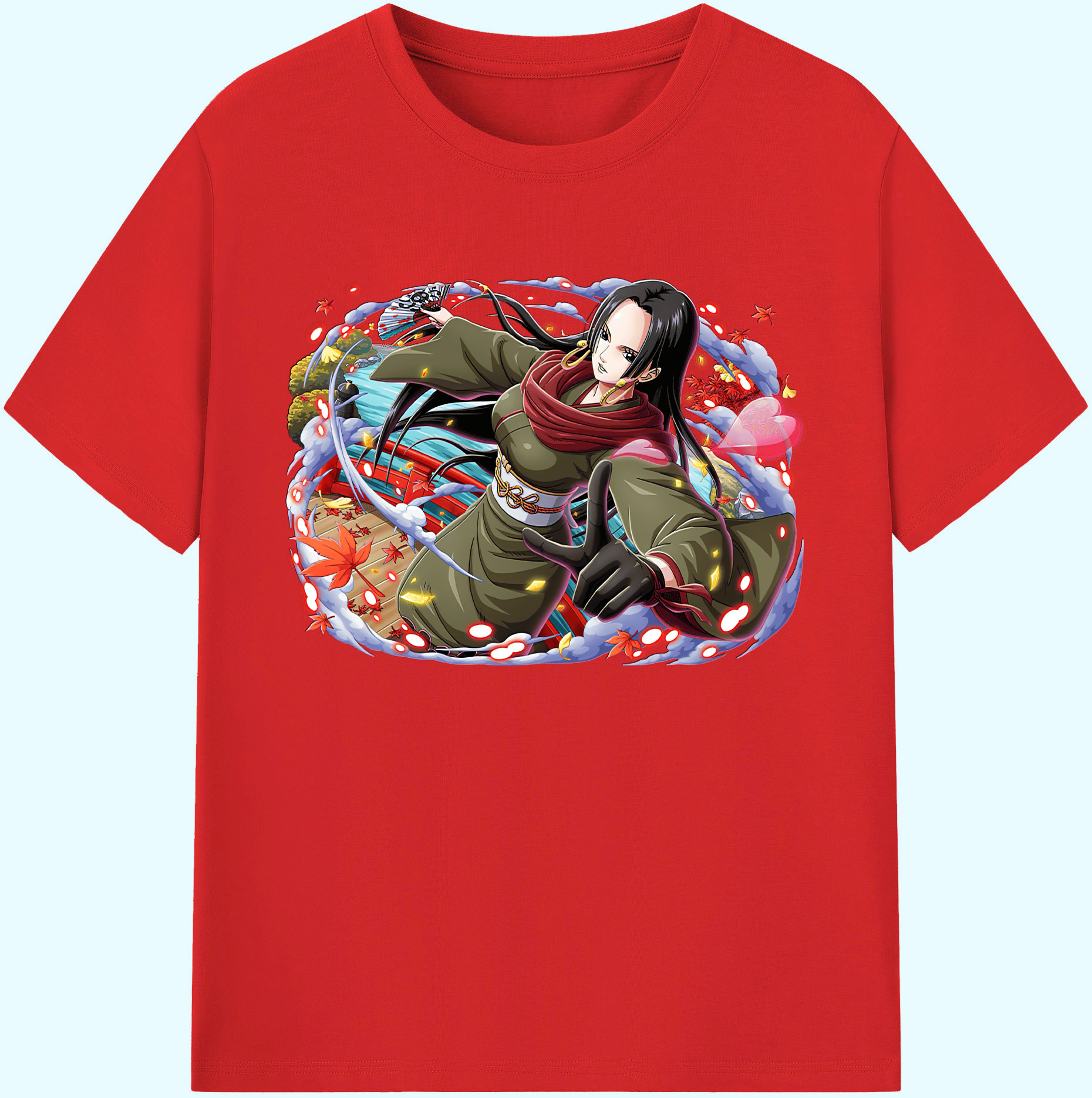 ワンピース ボア・ハンコック ONE PIECE Boa·Hancock 綿100％ メンズ半袖Tシャツ｜肌触りやわらか＆通気性