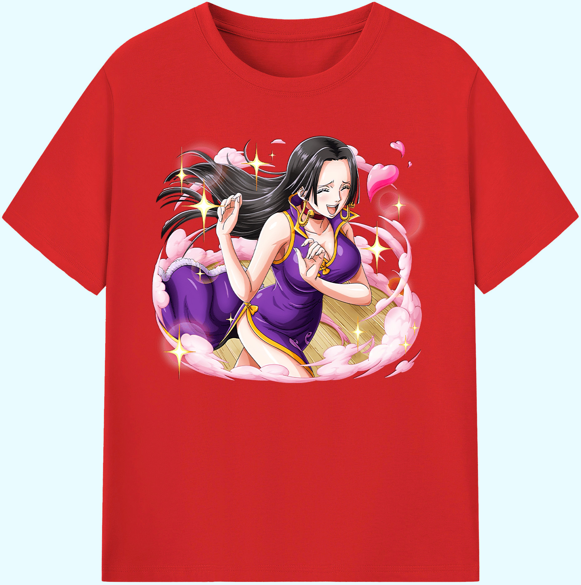 ワンピース ボア・ハンコック ONE PIECE Boa·Hancock 綿100％ メンズ半袖Tシャツ｜肌触りやわらか＆通気性