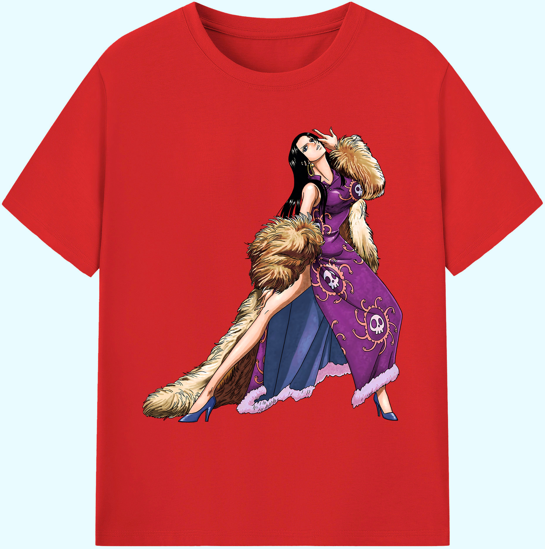 ワンピース ボア・ハンコック ONE PIECE Boa·Hancock 綿100％ メンズ半袖Tシャツ｜肌触りやわらか＆通気性