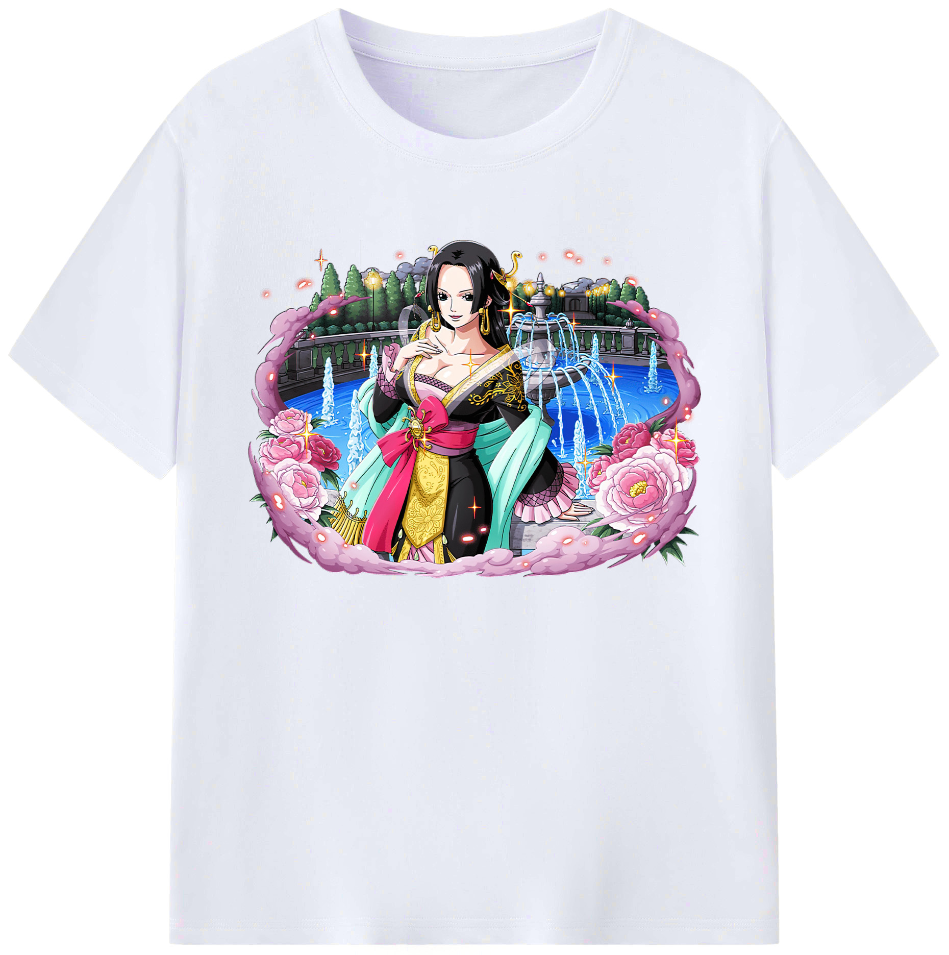 ワンピース ボア・ハンコック ONE PIECE Boa·Hancock 綿100％ メンズ半袖Tシャツ｜肌触りやわらか＆通気性