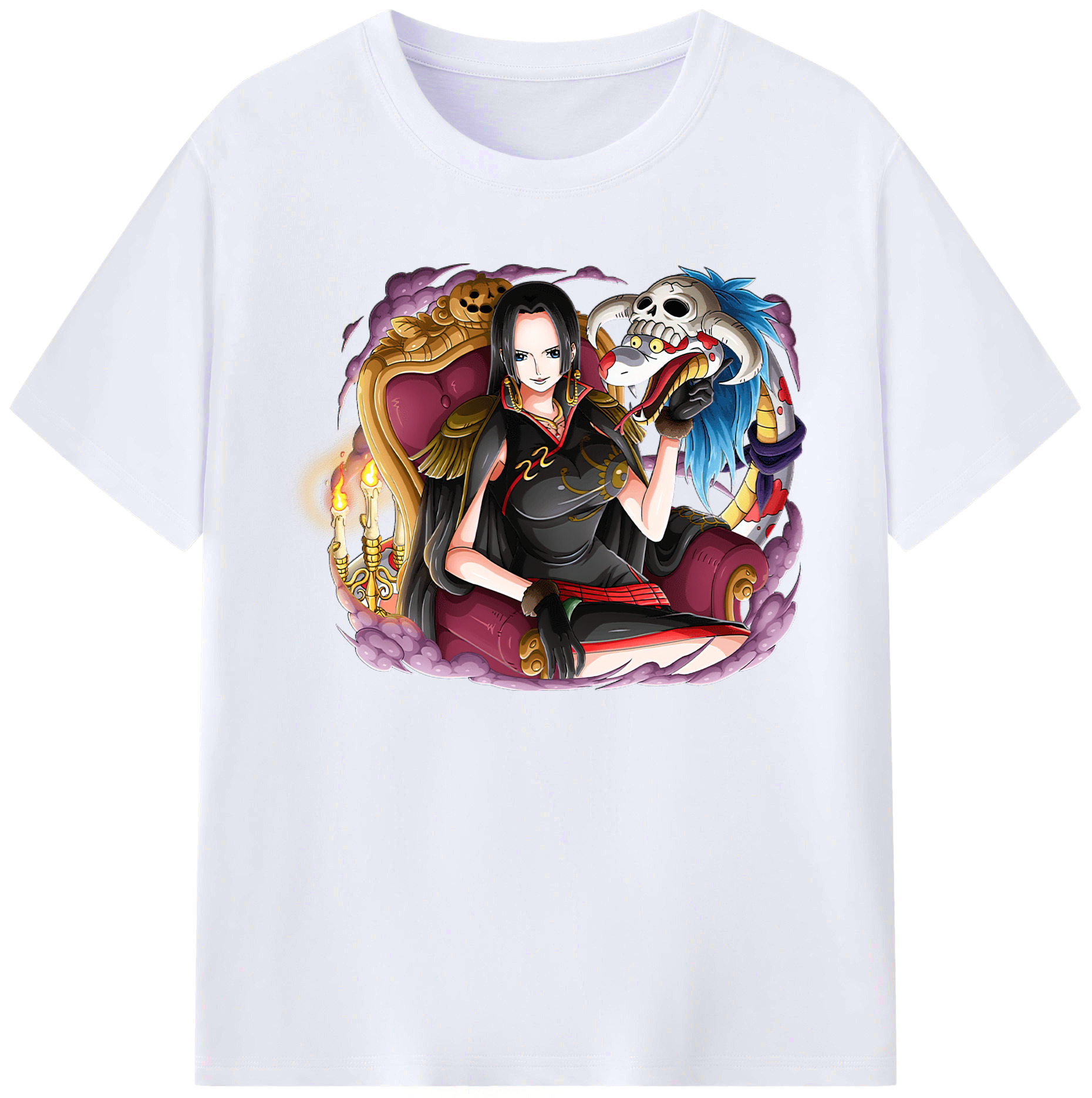 ワンピース ボア・ハンコック ONE PIECE Boa·Hancock 綿100％ メンズ半袖Tシャツ｜肌触りやわらか＆通気性