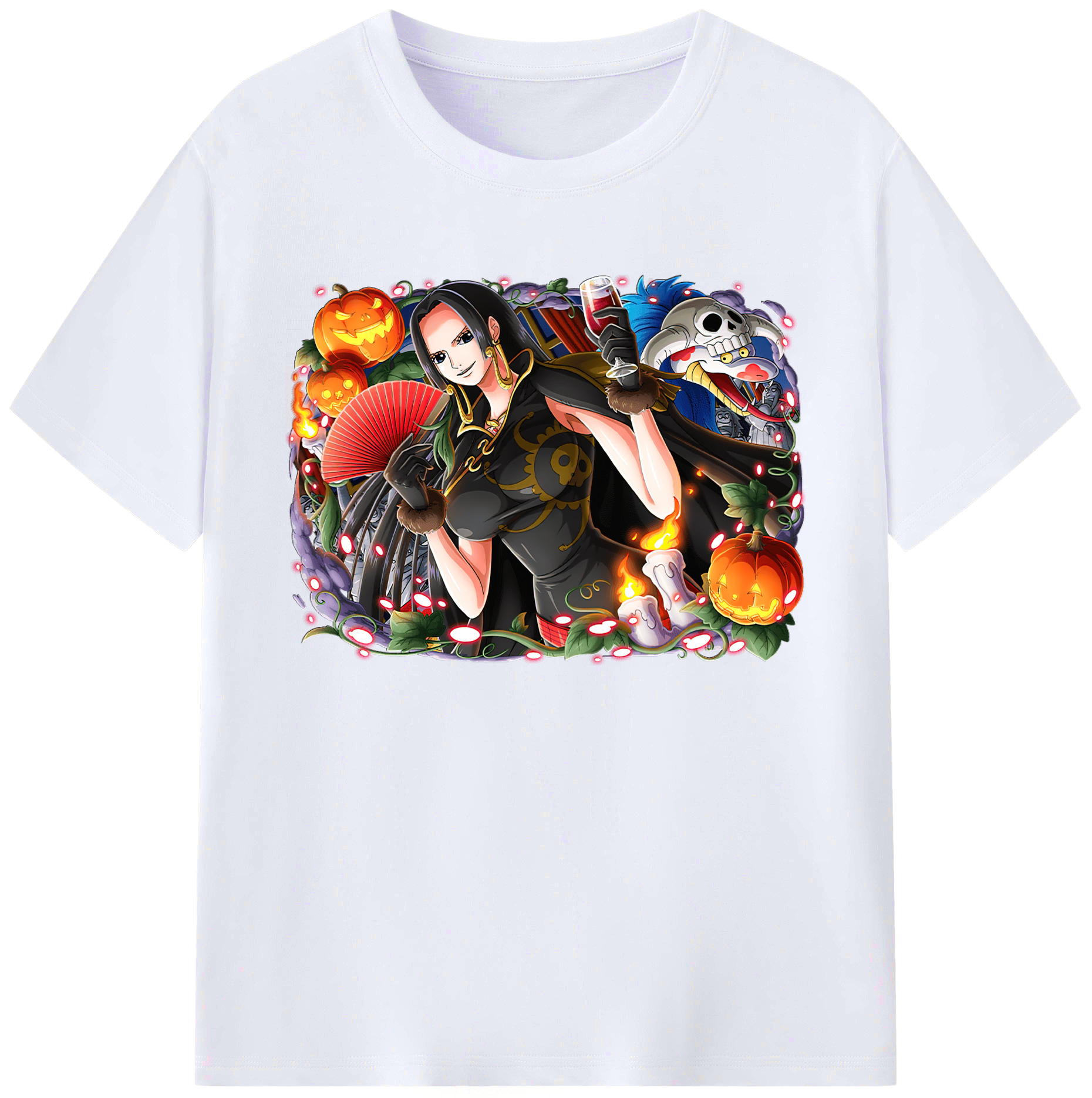 ワンピース ボア・ハンコック ONE PIECE Boa·Hancock 綿100％ メンズ半袖Tシャツ｜肌触りやわらか＆通気性