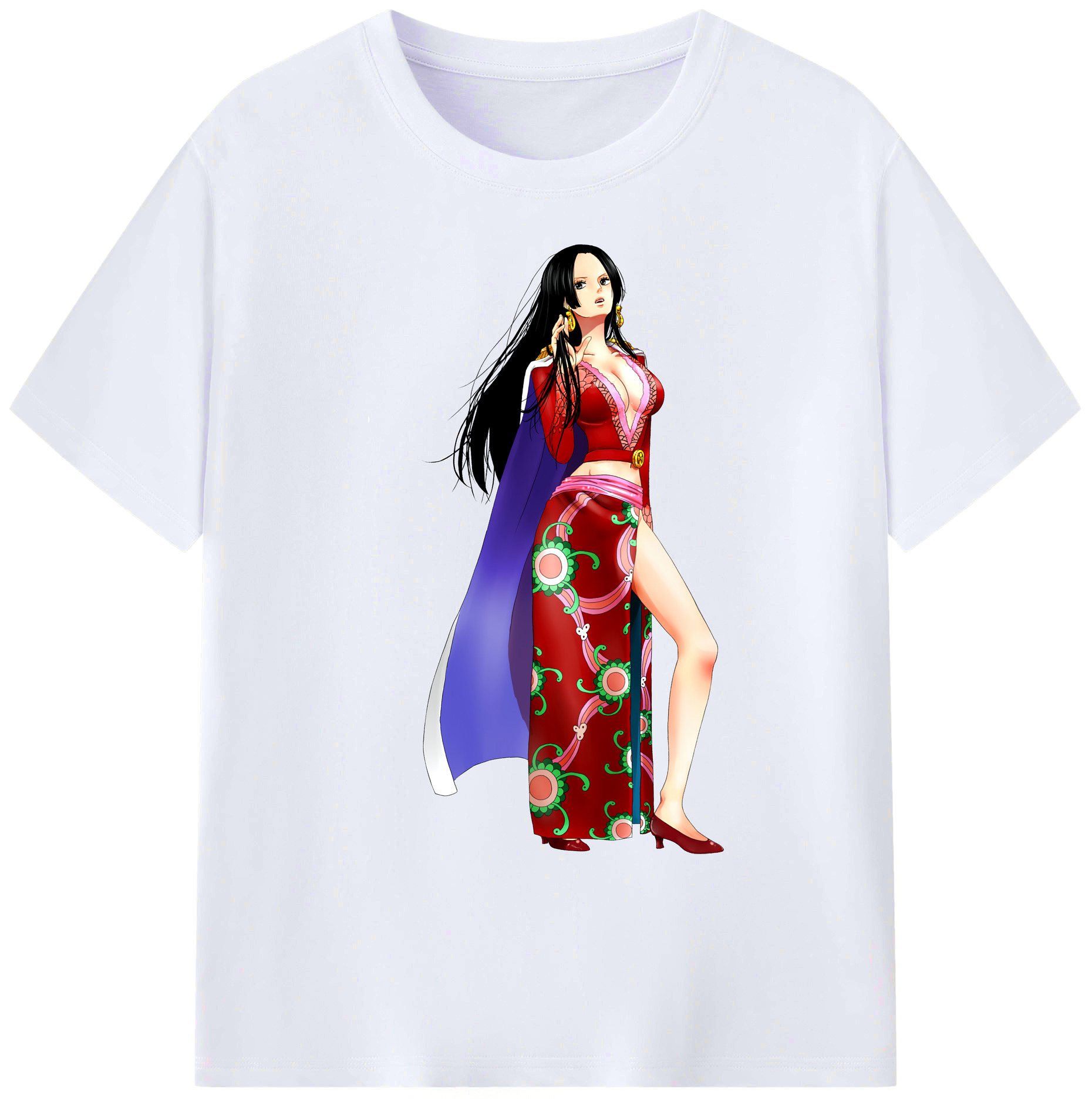 ワンピース ボア・ハンコック ONE PIECE Boa·Hancock 綿100％ メンズ半袖Tシャツ｜肌触りやわらか＆通気性