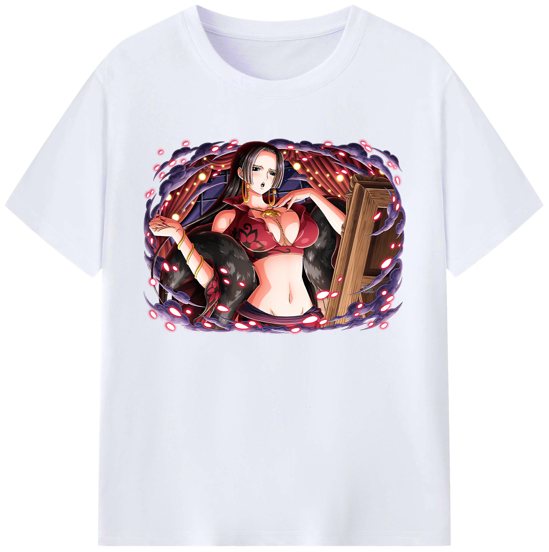 ワンピース ボア・ハンコック ONE PIECE Boa·Hancock 綿100％ メンズ半袖Tシャツ｜肌触りやわらか＆通気性