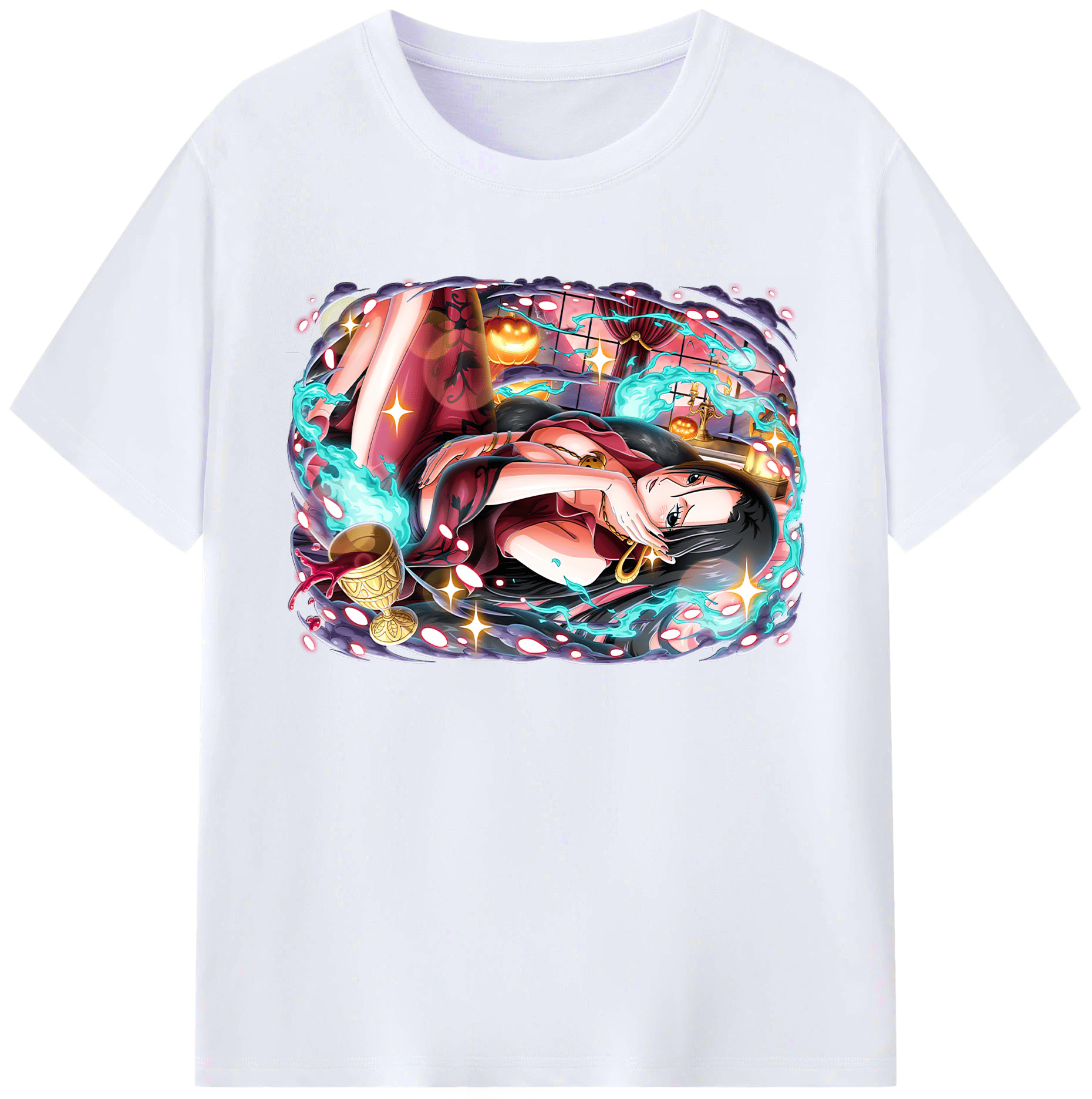 ワンピース ボア・ハンコック ONE PIECE Boa·Hancock 綿100％ メンズ半袖Tシャツ｜肌触りやわらか＆通気性