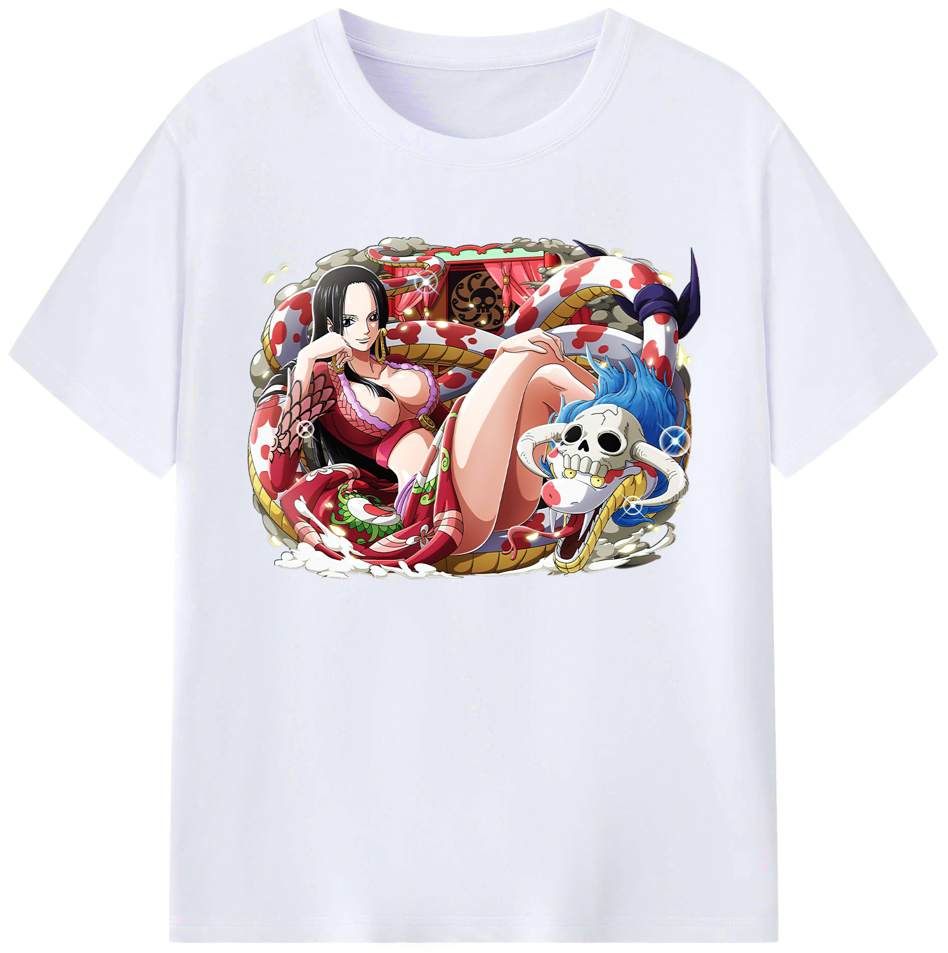 ワンピース ボア・ハンコック ONE PIECE Boa·Hancock 綿100％ メンズ半袖Tシャツ｜肌触りやわらか＆通気性