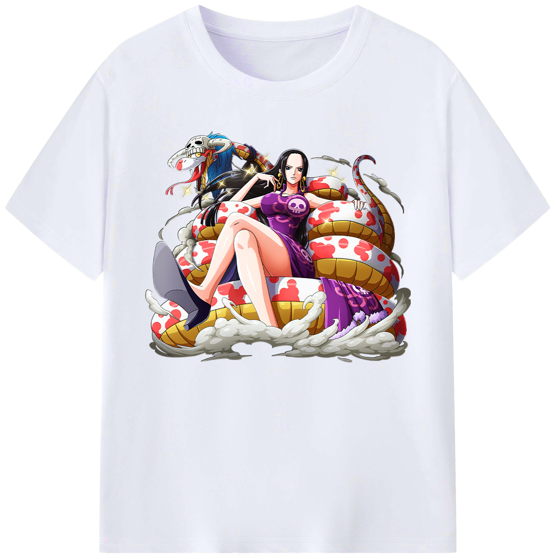 ワンピース ボア・ハンコック ONE PIECE Boa·Hancock 綿100％ メンズ半袖Tシャツ｜肌触りやわらか＆通気性