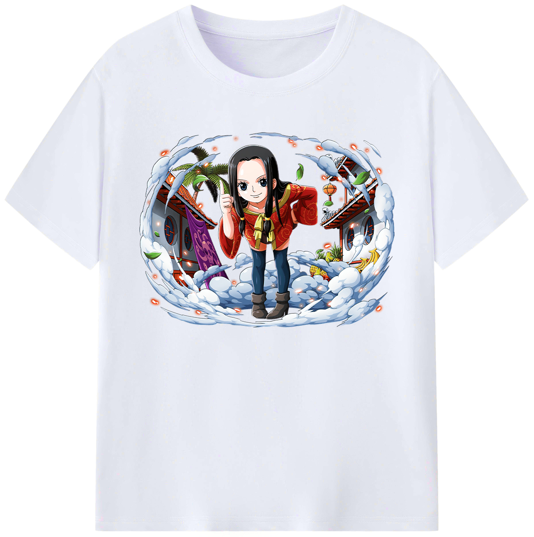 ワンピース ボア・ハンコック ONE PIECE Boa·Hancock 綿100％ メンズ半袖Tシャツ｜肌触りやわらか＆通気性