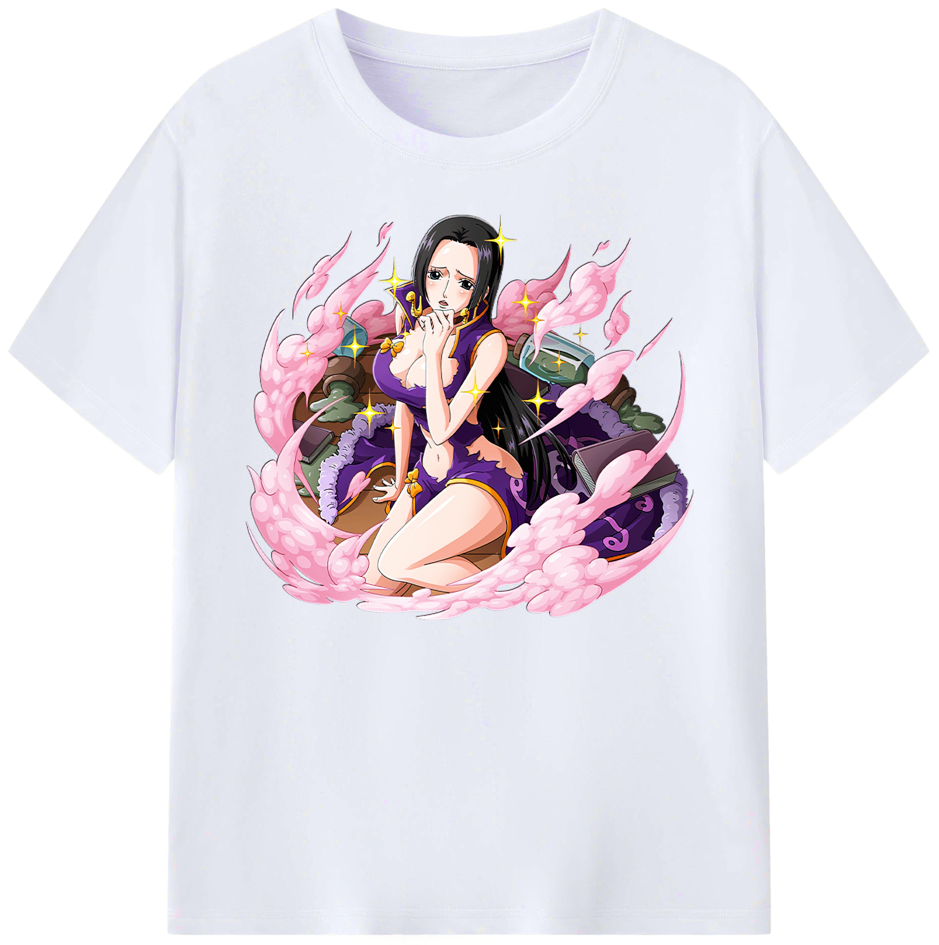 ワンピース ボア・ハンコック ONE PIECE Boa·Hancock 綿100％ メンズ半袖Tシャツ｜肌触りやわらか＆通気性