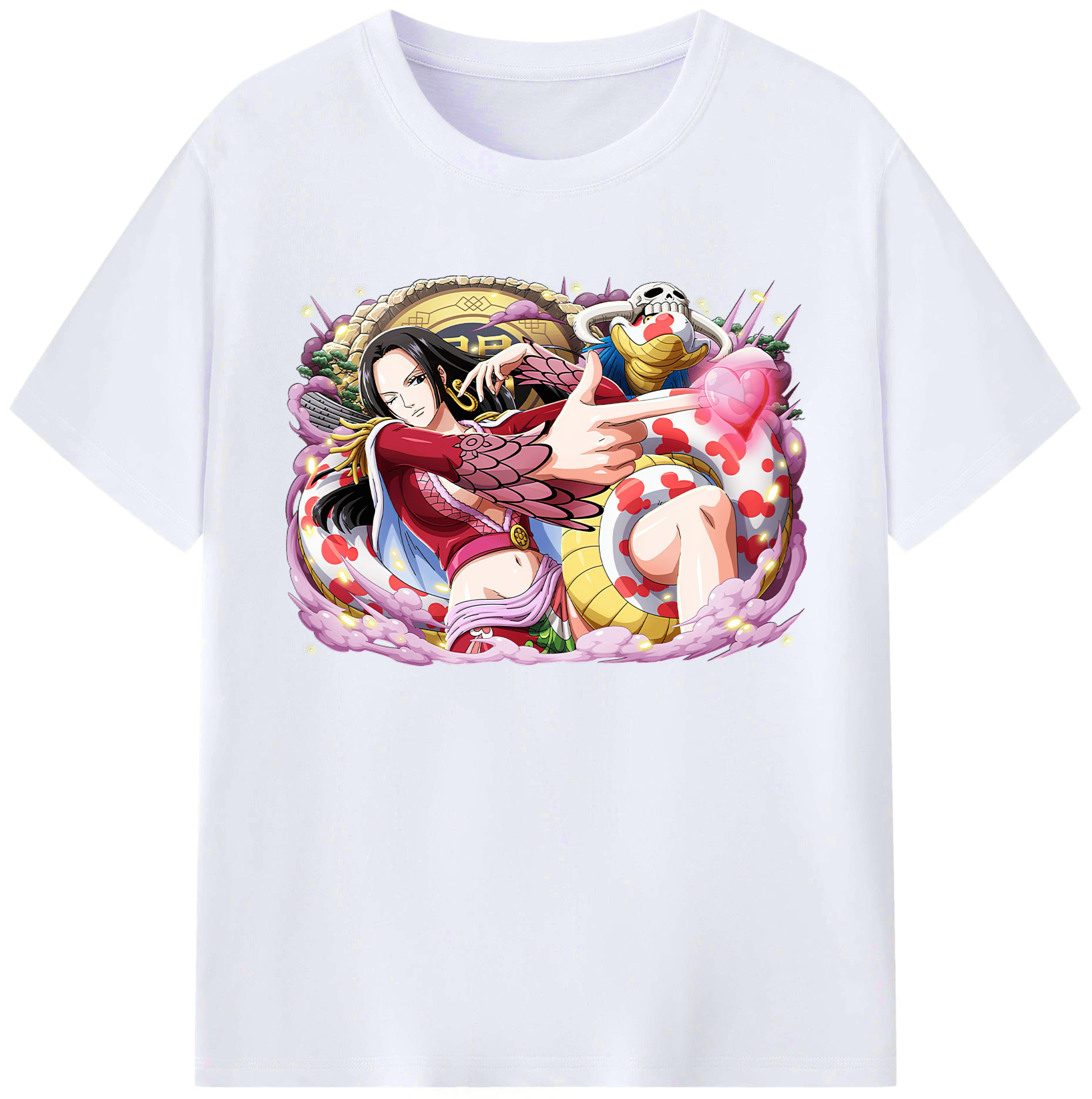 ワンピース ボア・ハンコック ONE PIECE Boa·Hancock 綿100％ メンズ半袖Tシャツ｜肌触りやわらか＆通気性