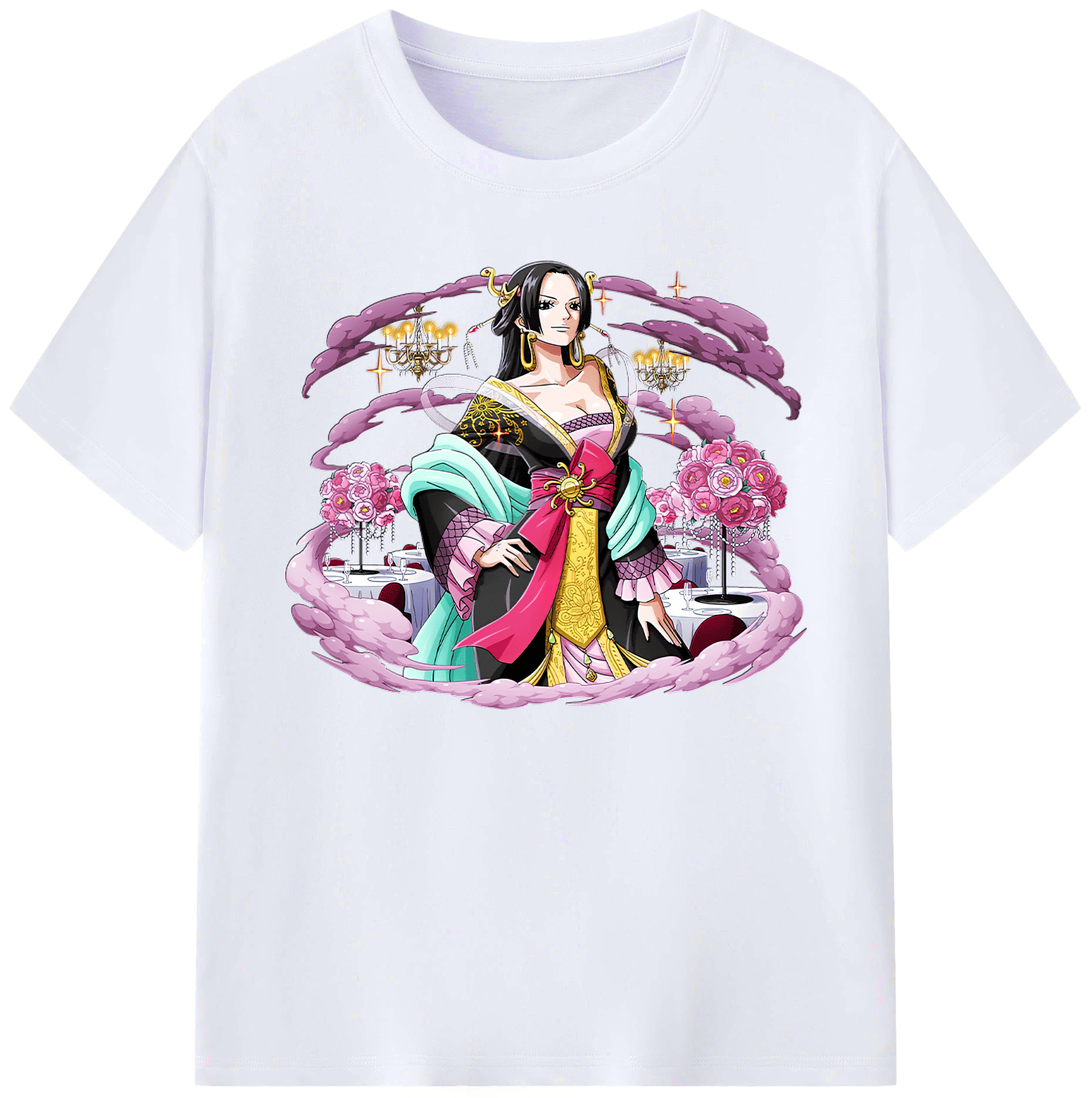 ワンピース ボア・ハンコック ONE PIECE Boa·Hancock 綿100％ メンズ半袖Tシャツ｜肌触りやわらか＆通気性