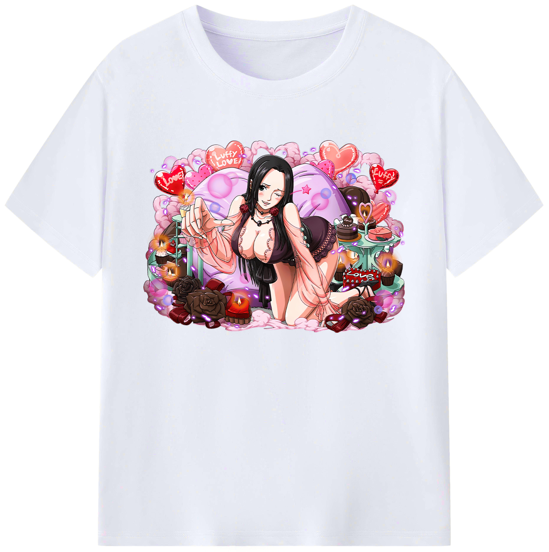ワンピース ボア・ハンコック ONE PIECE Boa·Hancock 綿100％ メンズ半袖Tシャツ｜肌触りやわらか＆通気性