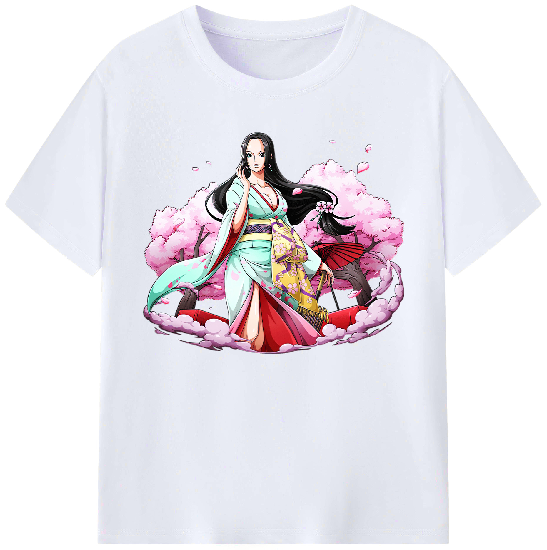 ワンピース ボア・ハンコック ONE PIECE Boa·Hancock 綿100％ メンズ半袖Tシャツ｜肌触りやわらか＆通気性