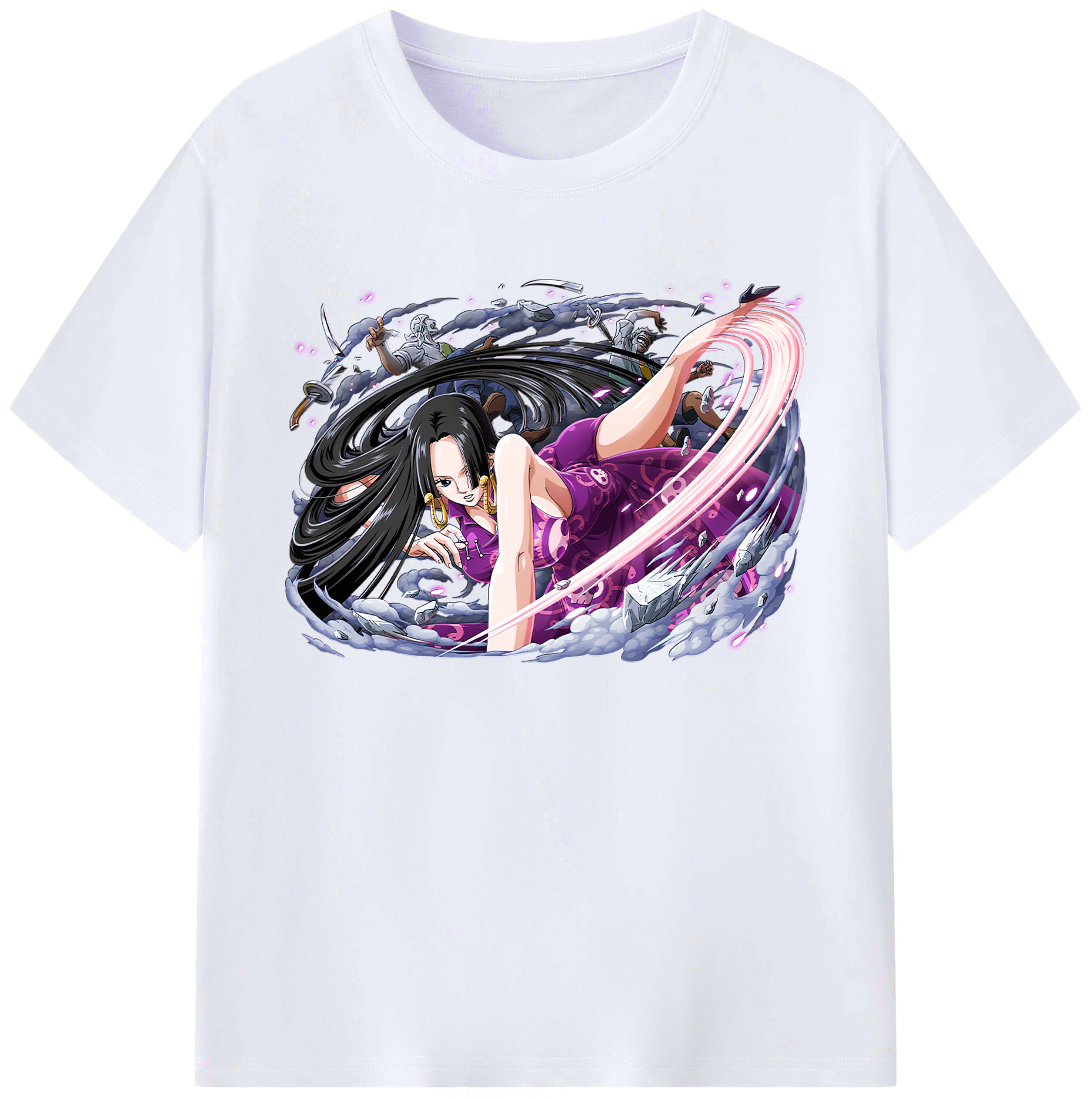 ワンピース ボア・ハンコック ONE PIECE Boa·Hancock 綿100％ メンズ半袖Tシャツ｜肌触りやわらか＆通気性