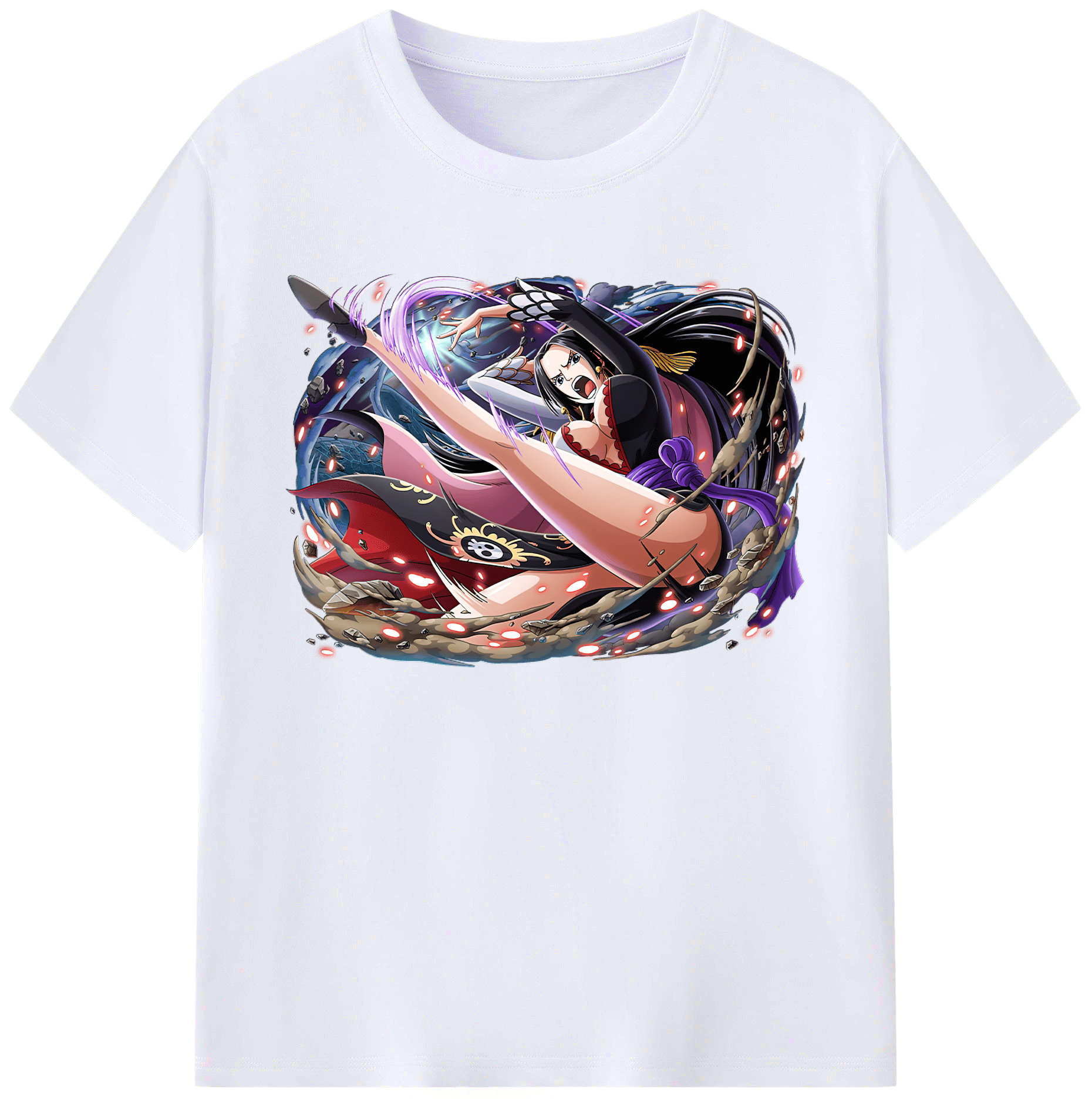 ワンピース ボア・ハンコック ONE PIECE Boa·Hancock 綿100％ メンズ半袖Tシャツ｜肌触りやわらか＆通気性