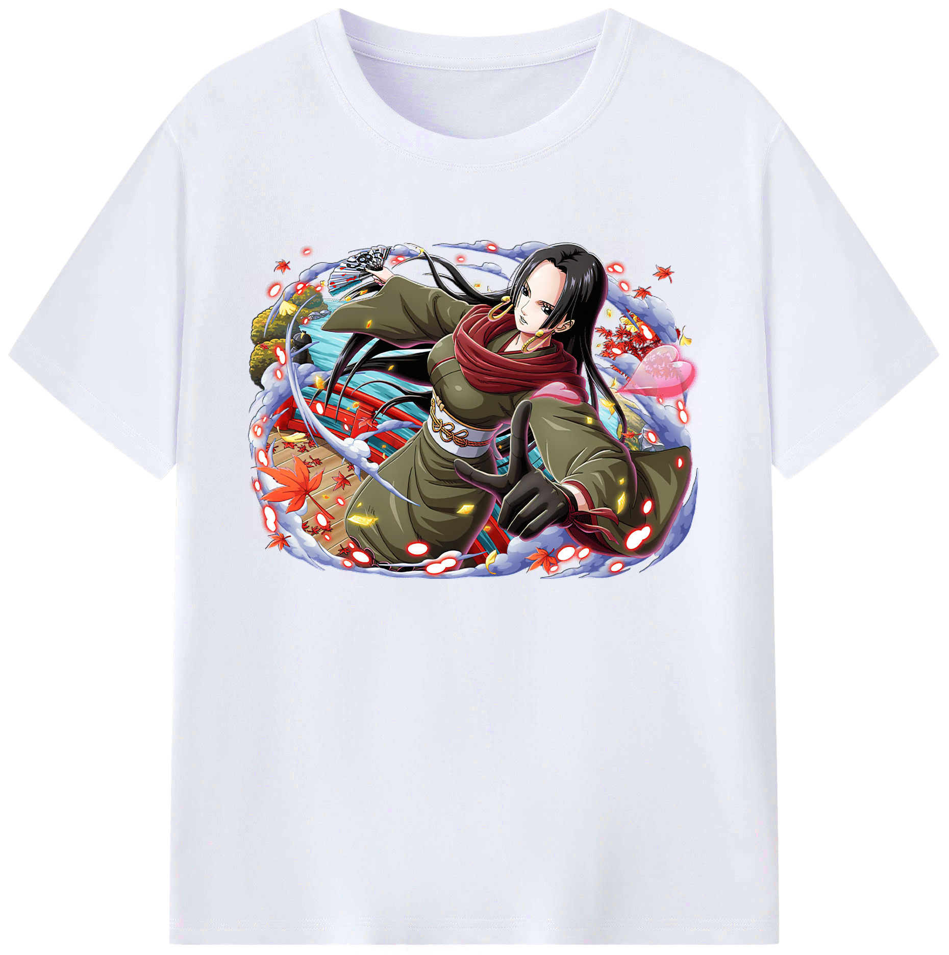 ワンピース ボア・ハンコック ONE PIECE Boa·Hancock 綿100％ メンズ半袖Tシャツ｜肌触りやわらか＆通気性