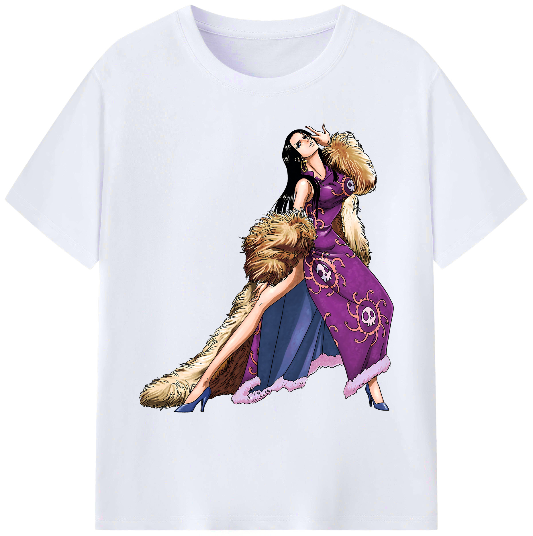 ワンピース ボア・ハンコック ONE PIECE Boa·Hancock 綿100％ メンズ半袖Tシャツ｜肌触りやわらか＆通気性