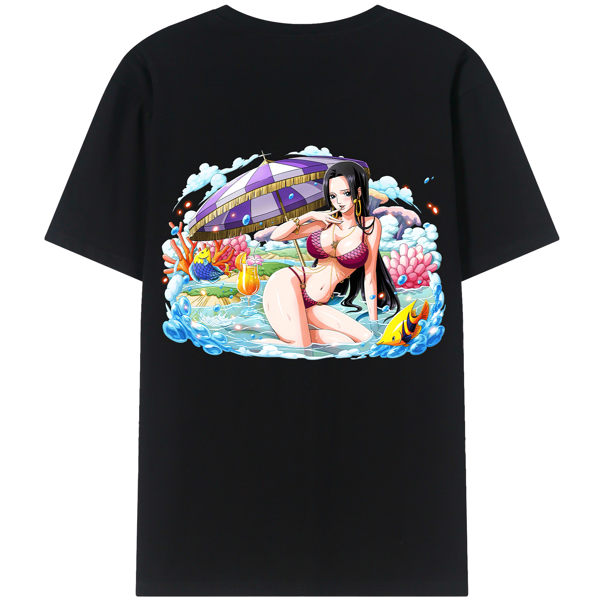 ワンピース ボア・ハンコック ONE PIECE Boa·Hancock レディース半袖Tシャツ(バックプリント)