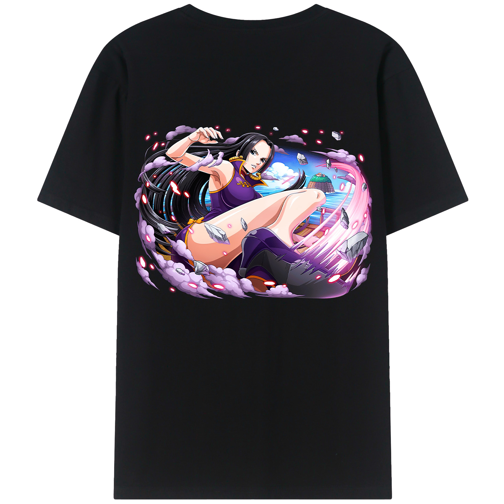 ワンピース ボア・ハンコック ONE PIECE Boa·Hancock レディース半袖Tシャツ(バックプリント)