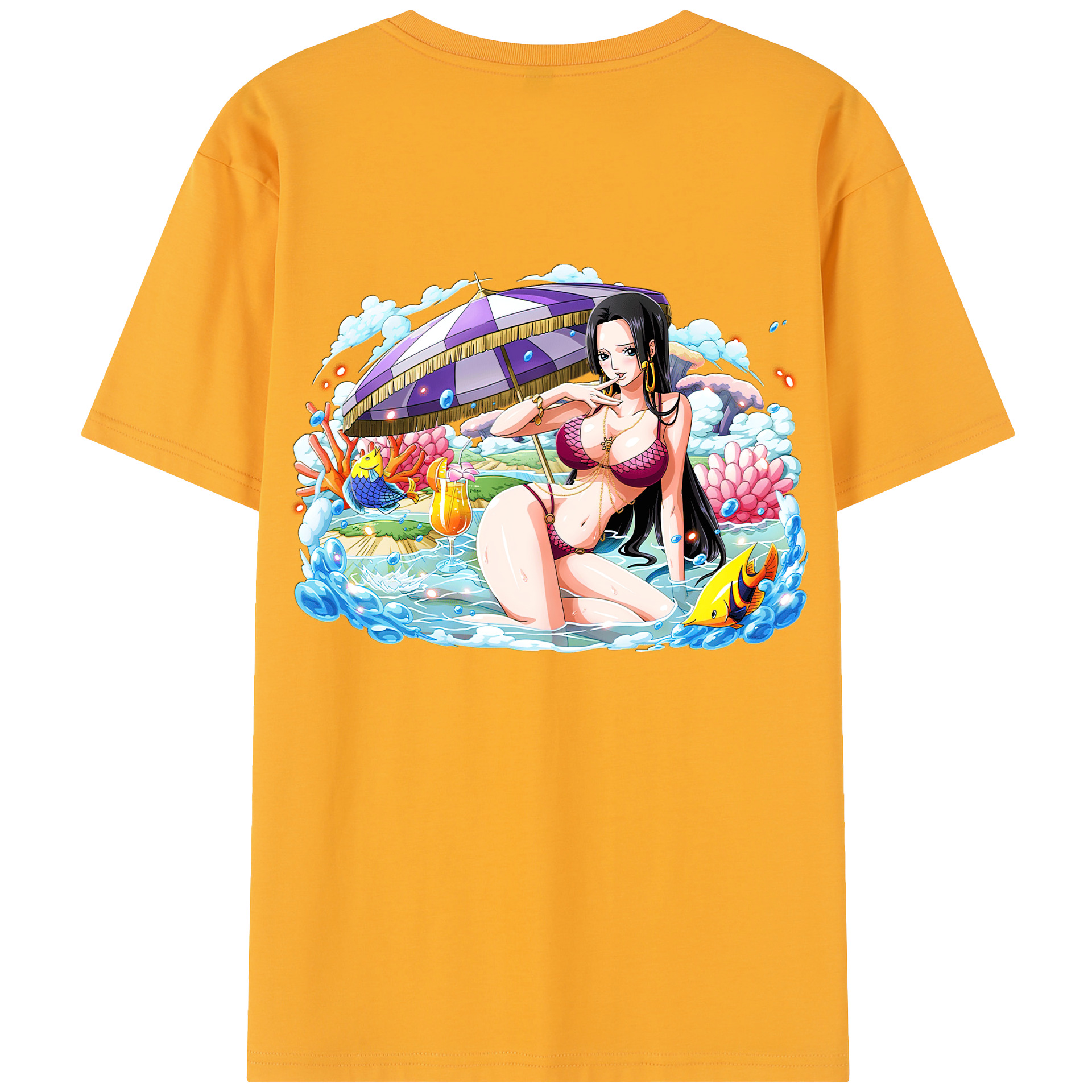 ワンピース ボア・ハンコック ONE PIECE Boa·Hancock レディース半袖Tシャツ(バックプリント)