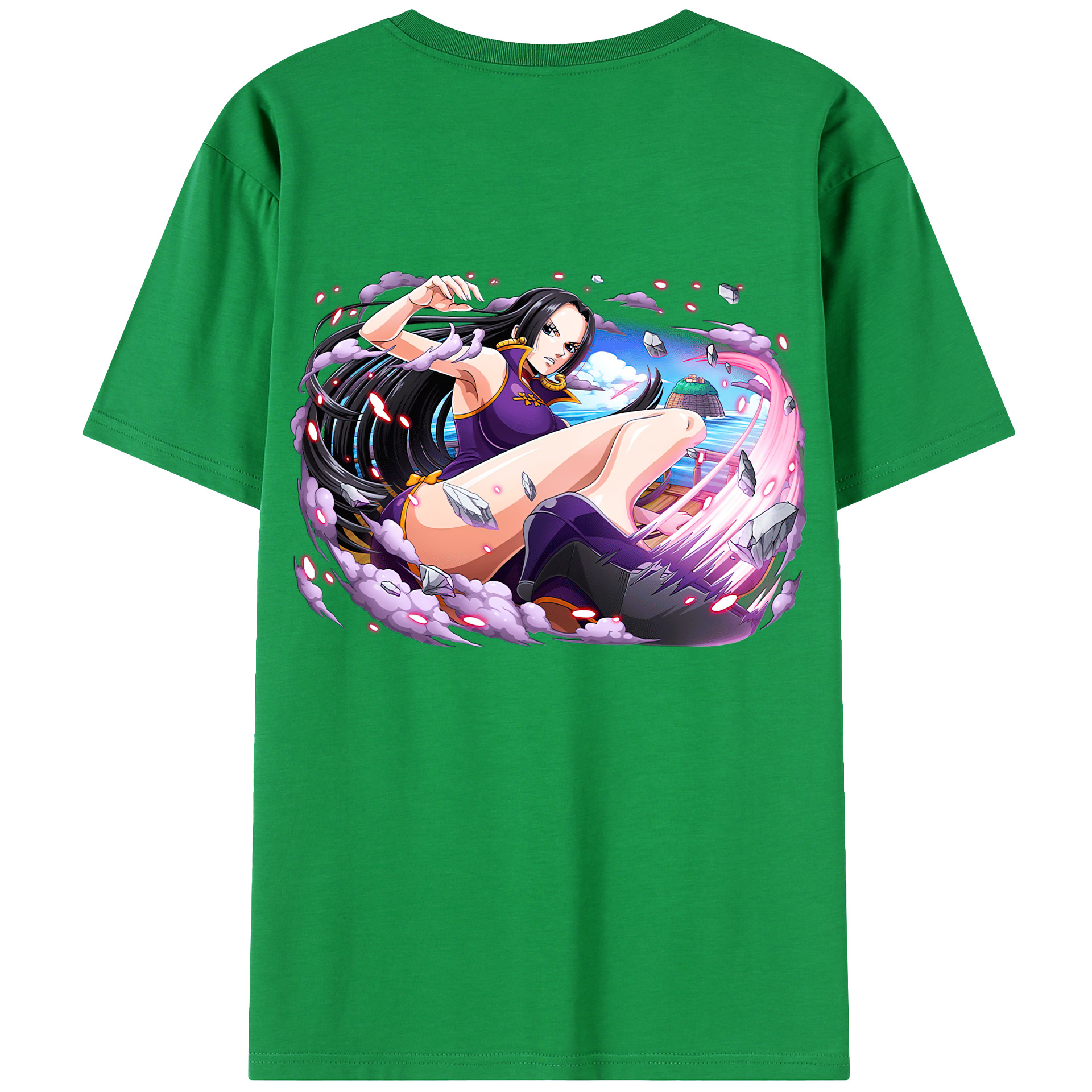 ワンピース ボア・ハンコック ONE PIECE Boa·Hancock レディース半袖Tシャツ(バックプリント)