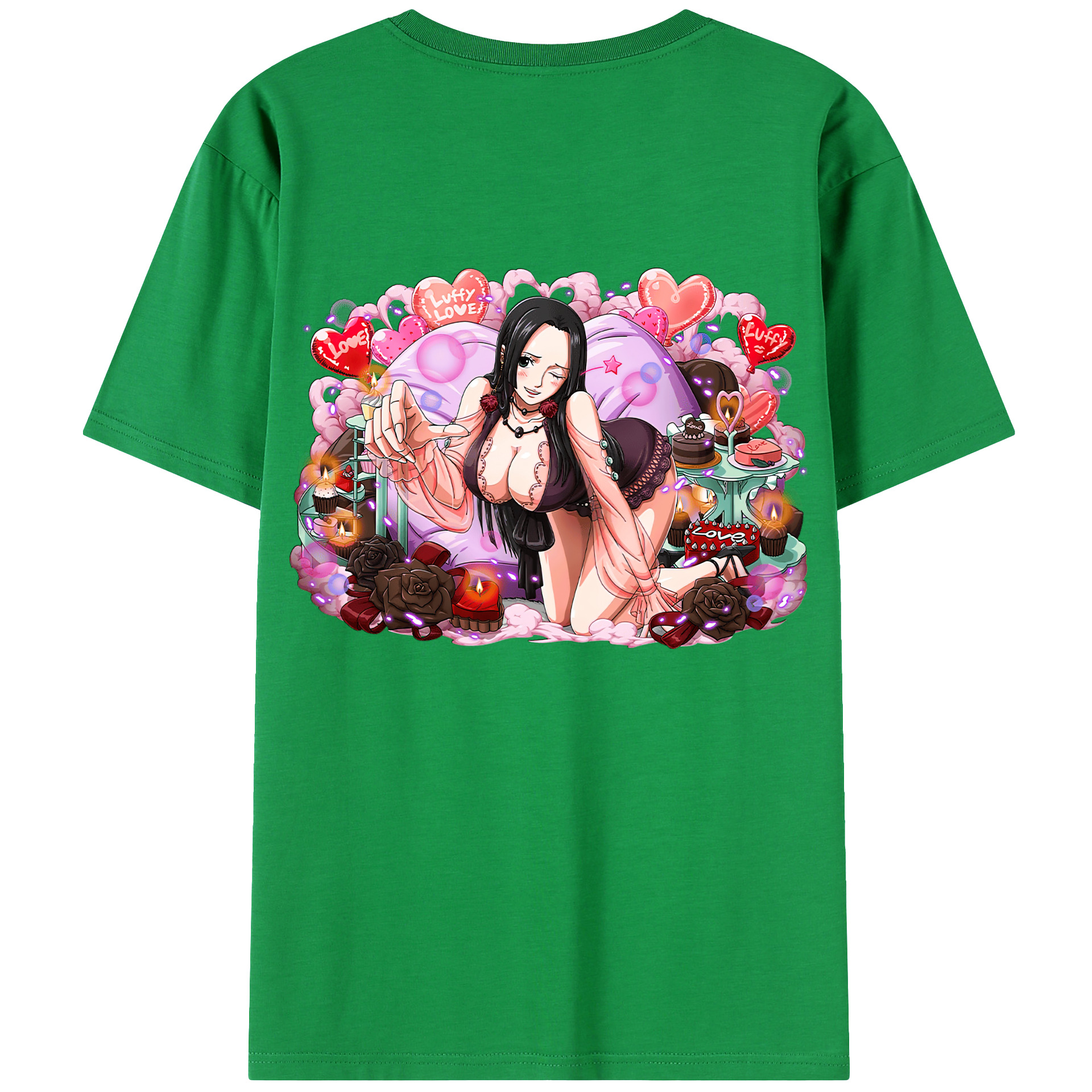ワンピース ボア・ハンコック ONE PIECE Boa·Hancock レディース半袖Tシャツ(バックプリント)