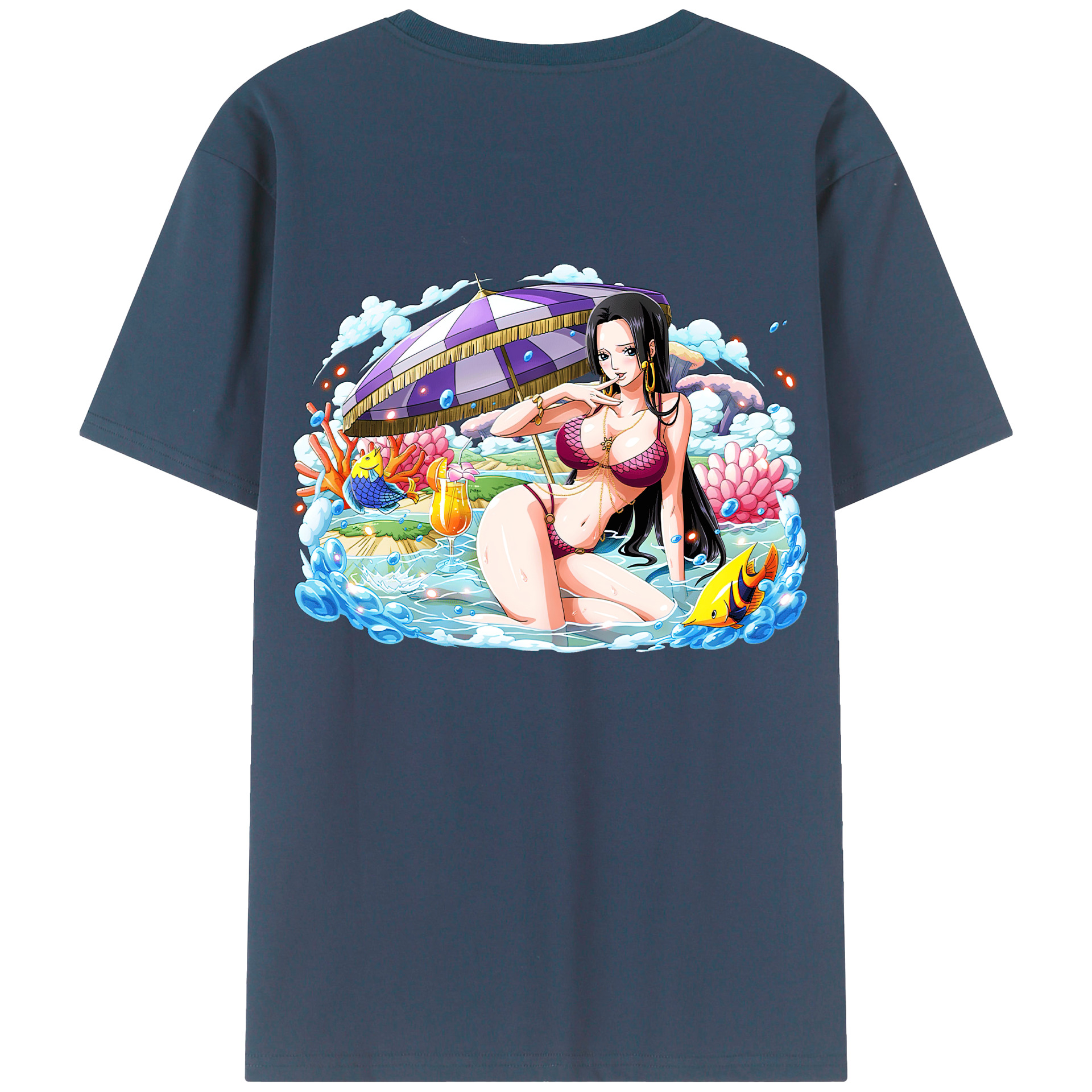 ワンピース ボア・ハンコック ONE PIECE Boa·Hancock レディース半袖Tシャツ(バックプリント)
