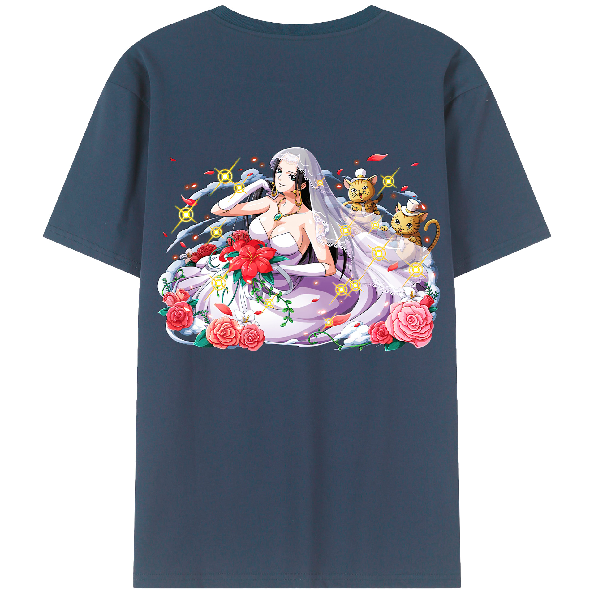 ワンピース ボア・ハンコック ONE PIECE Boa·Hancock レディース半袖Tシャツ(バックプリント)