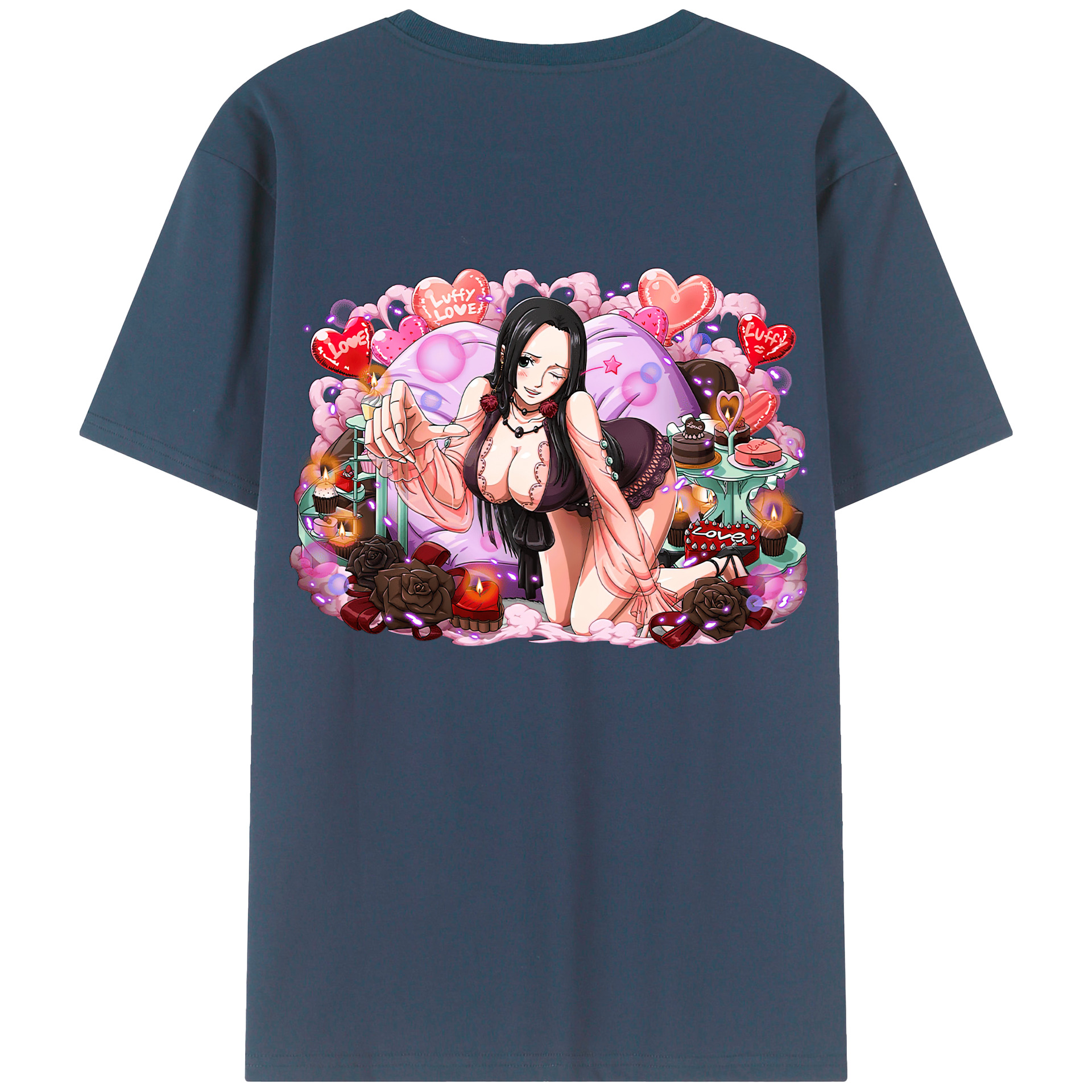ワンピース ボア・ハンコック ONE PIECE Boa·Hancock レディース半袖Tシャツ(バックプリント)
