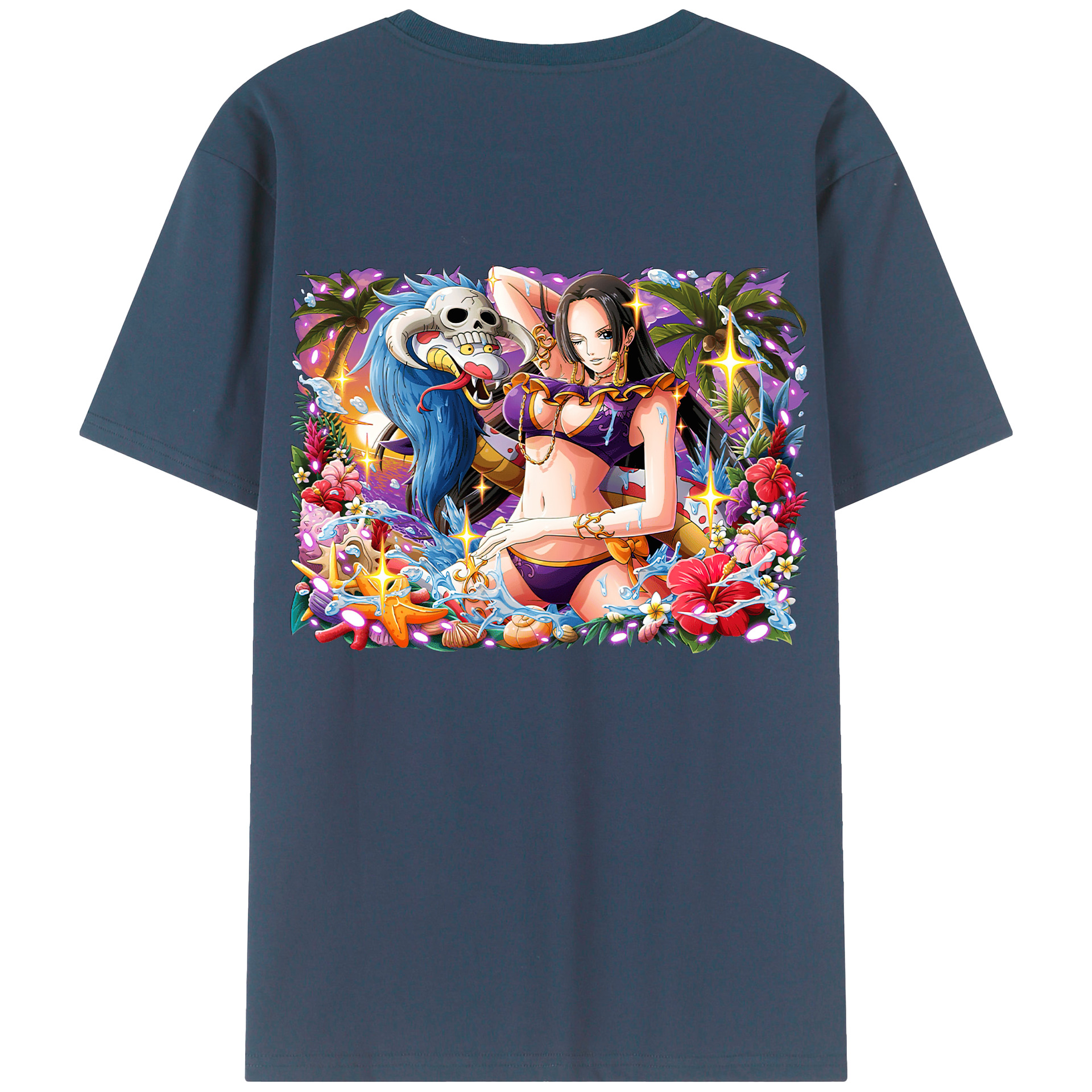 ワンピース ボア・ハンコック ONE PIECE Boa·Hancock レディース半袖Tシャツ(バックプリント)