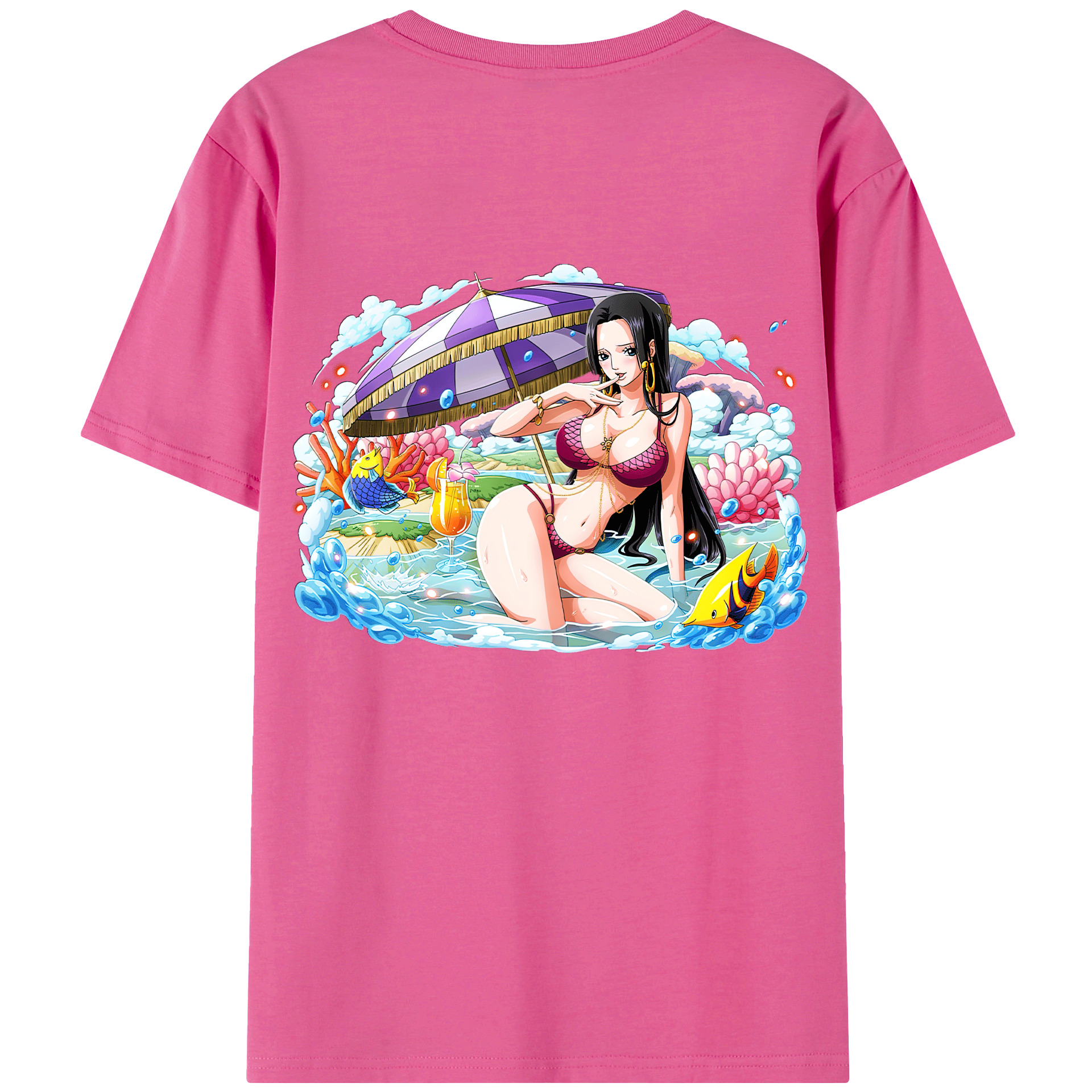 ワンピース ボア・ハンコック ONE PIECE Boa·Hancock レディース半袖Tシャツ(バックプリント)