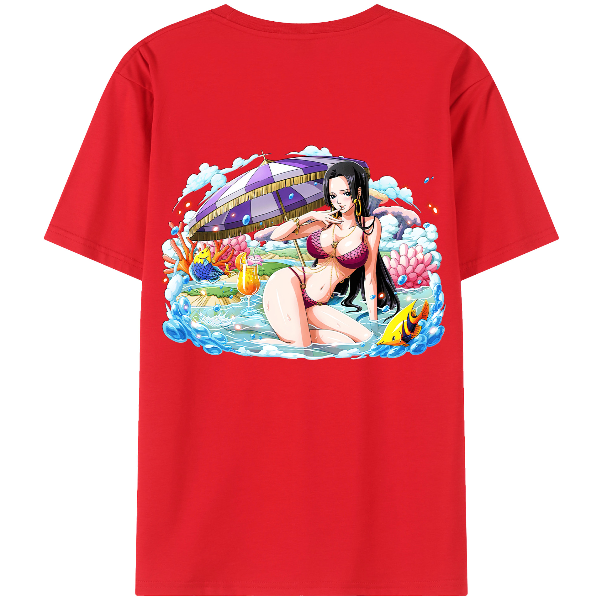 ワンピース ボア・ハンコック ONE PIECE Boa·Hancock レディース半袖Tシャツ(バックプリント)