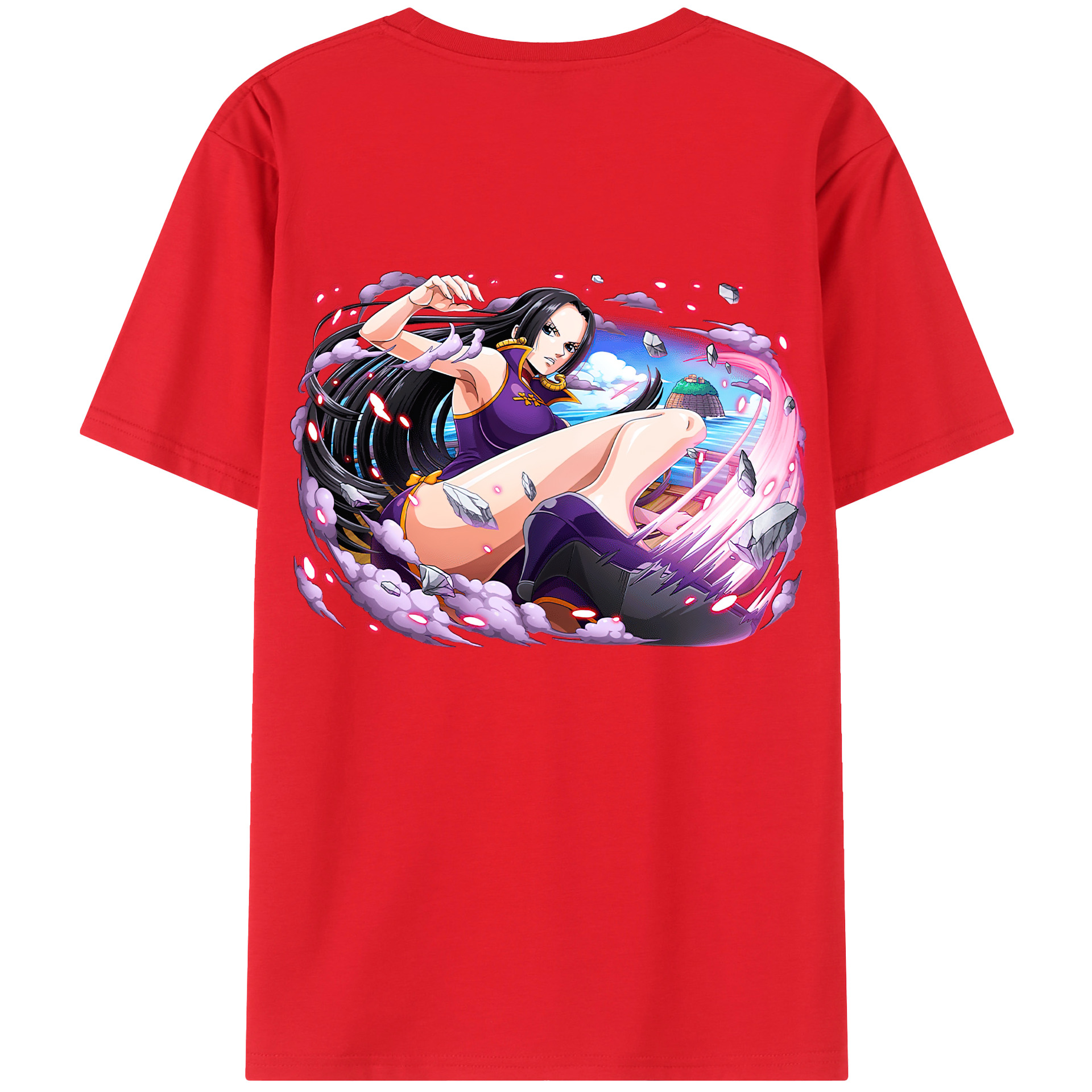 ワンピース ボア・ハンコック ONE PIECE Boa·Hancock レディース半袖Tシャツ(バックプリント)