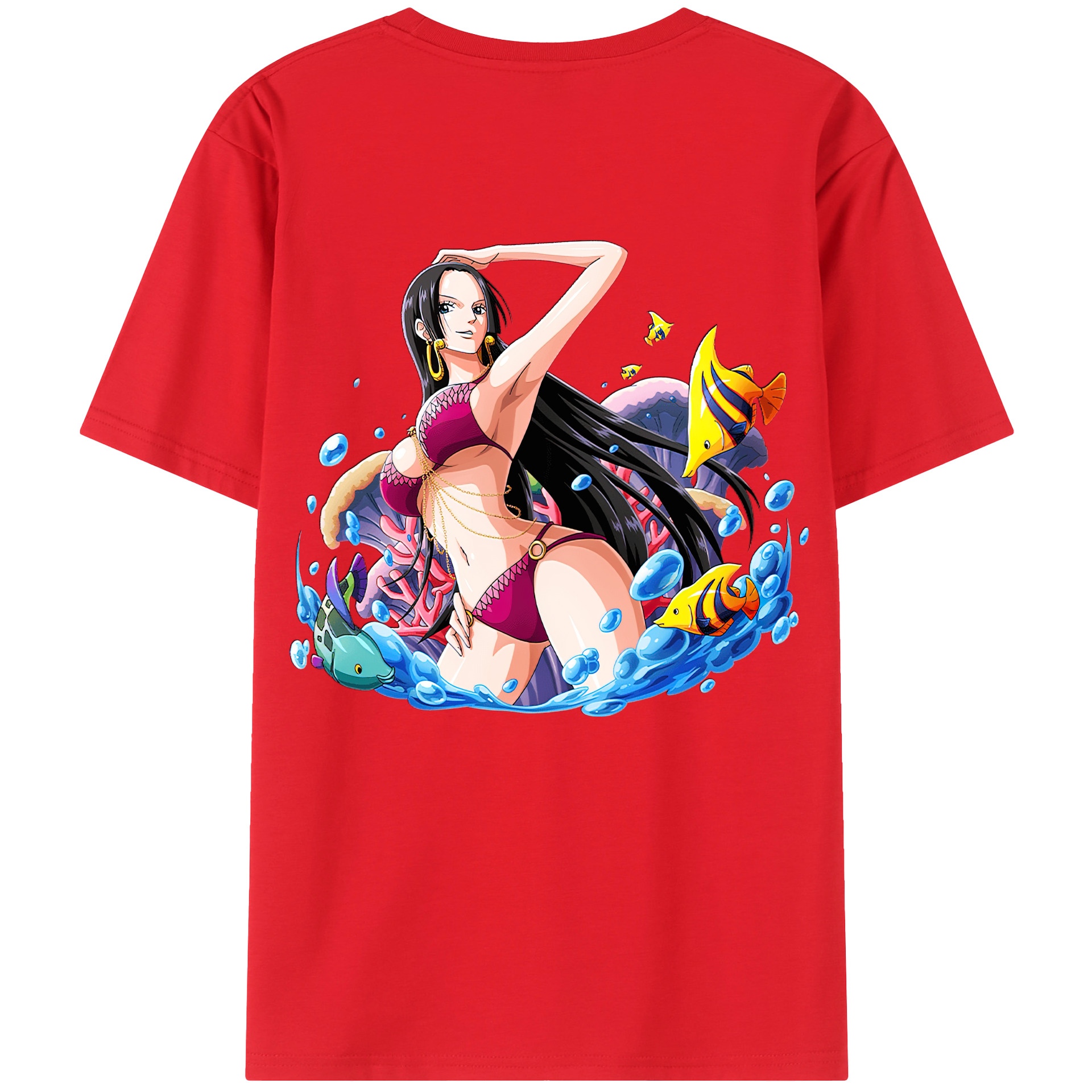ワンピース ボア・ハンコック ONE PIECE Boa·Hancock レディース半袖Tシャツ(バックプリント)