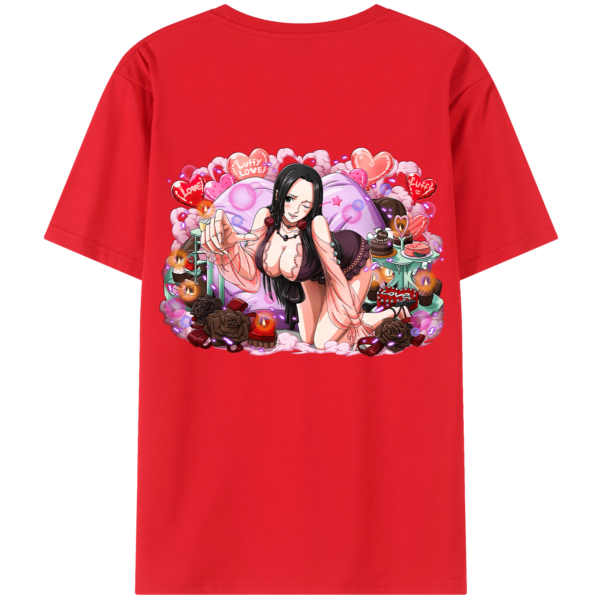 ワンピース ボア・ハンコック ONE PIECE Boa·Hancock レディース半袖Tシャツ(バックプリント)