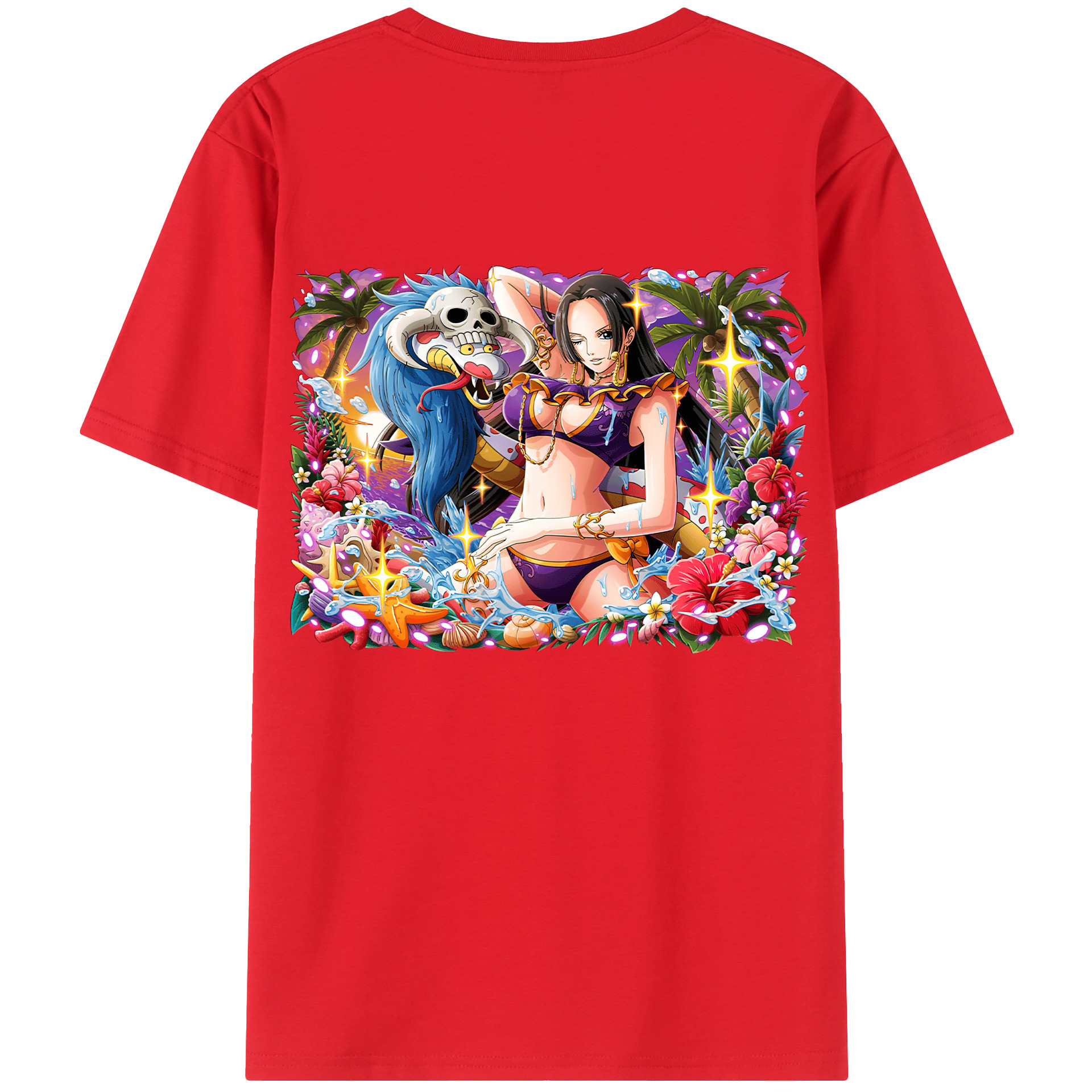 ワンピース ボア・ハンコック ONE PIECE Boa·Hancock レディース半袖Tシャツ(バックプリント)