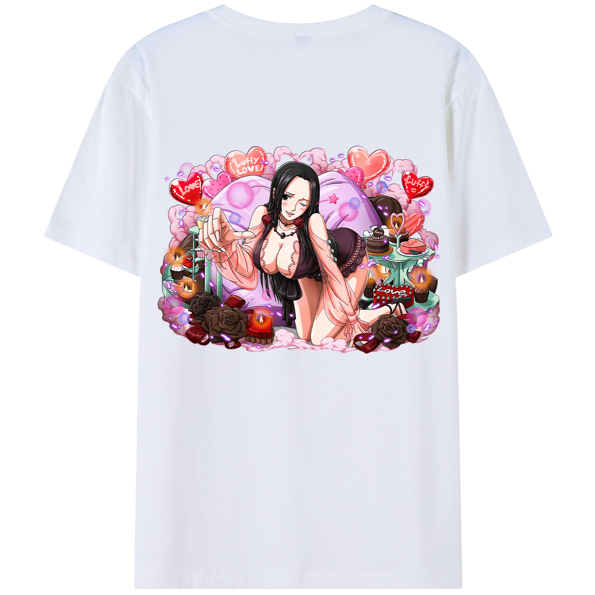 ワンピース ボア・ハンコック ONE PIECE Boa·Hancock レディース半袖Tシャツ(バックプリント)