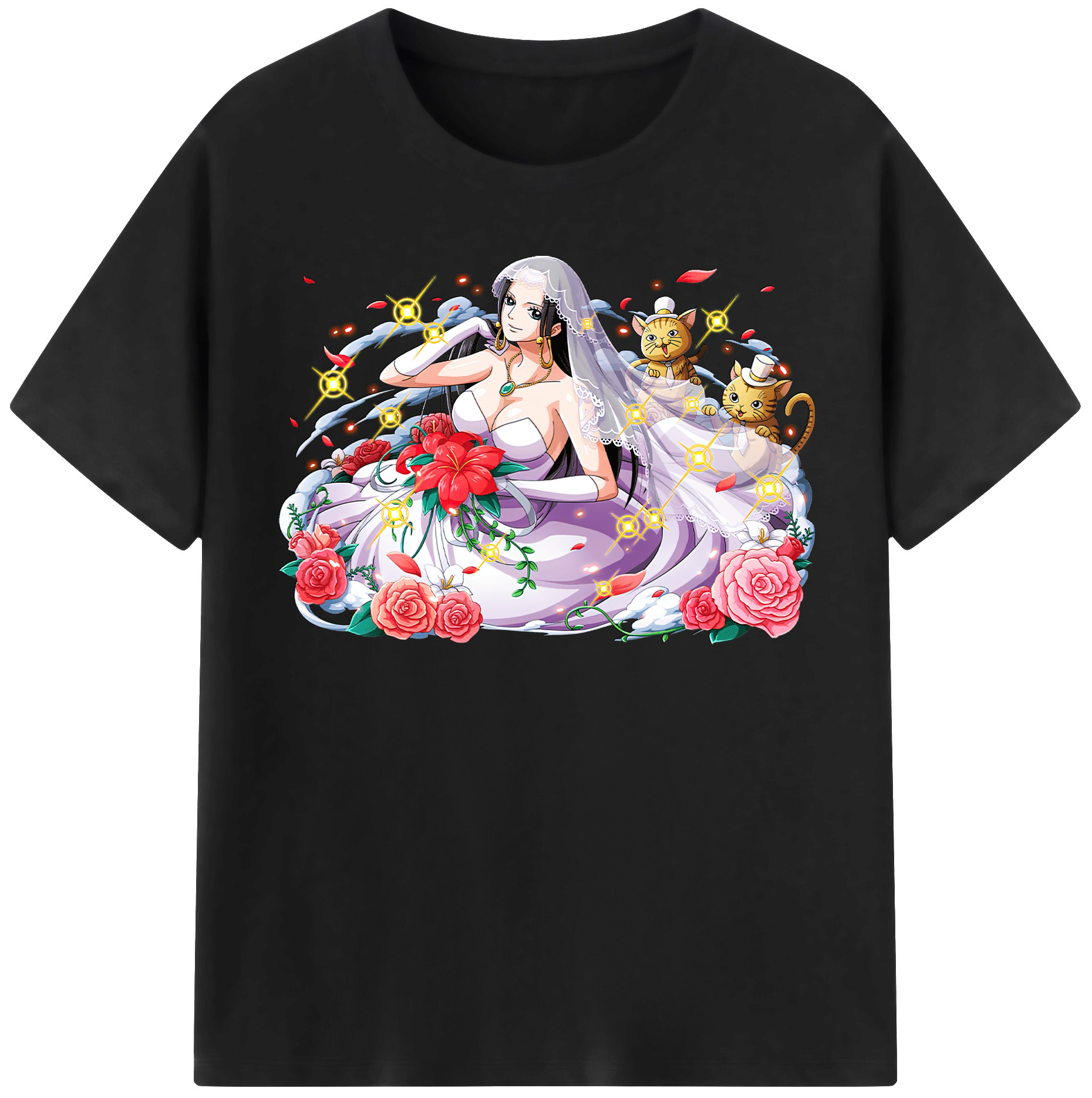 ワンピース ボア・ハンコック ONE PIECE Boa·Hancock レディースカジュアルプリントTシャツ（綿100％）