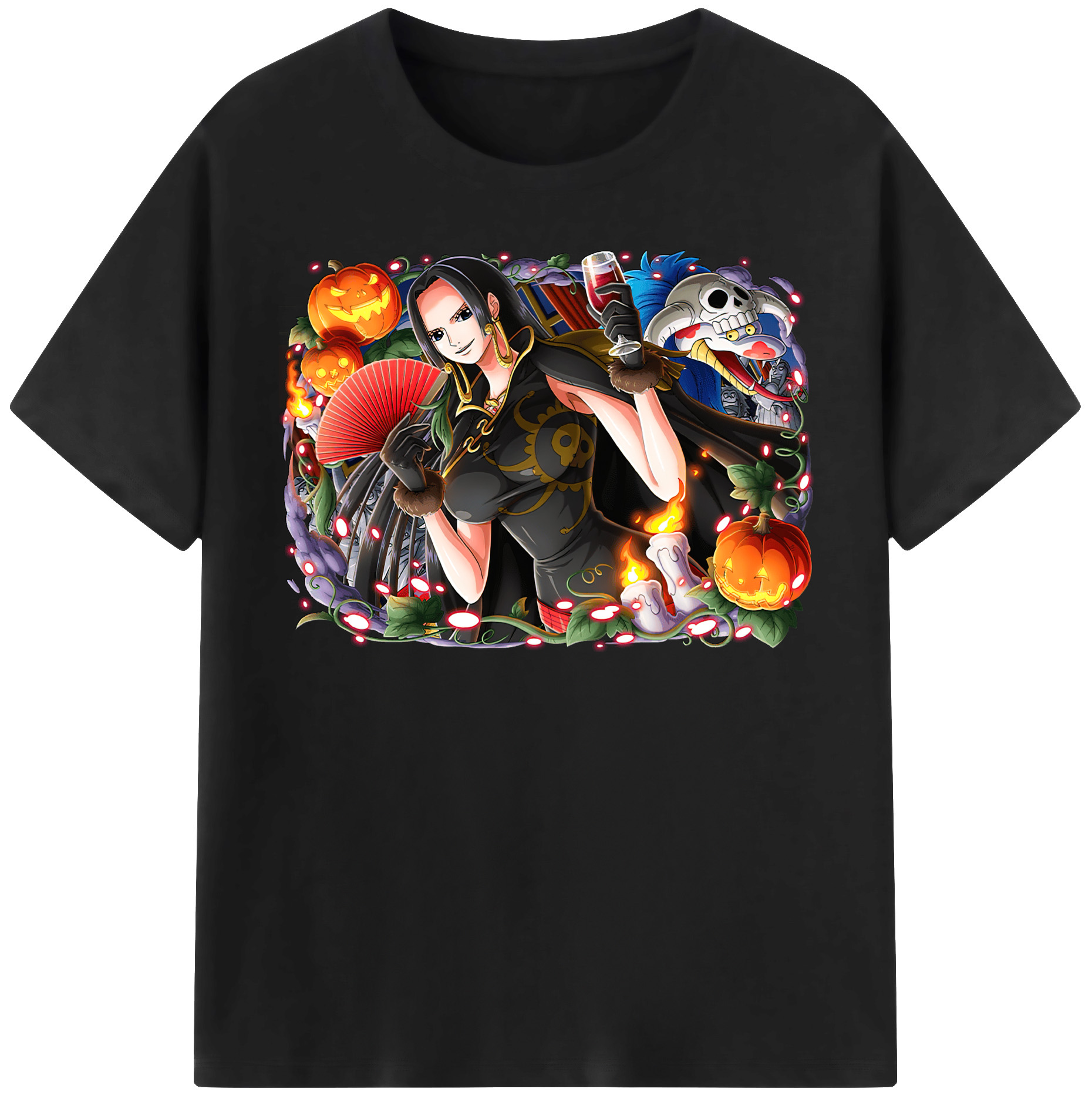 ワンピース ボア・ハンコック ONE PIECE Boa·Hancock レディースカジュアルプリントTシャツ（綿100％）