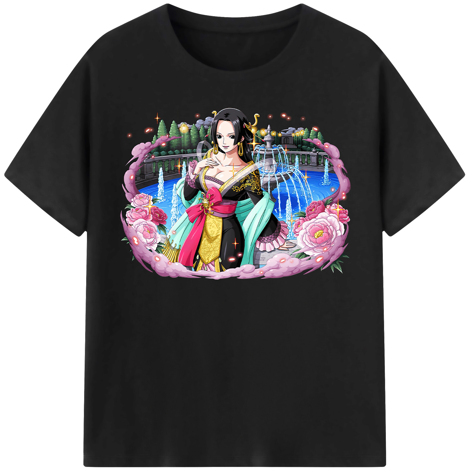 ワンピース ボア・ハンコック ONE PIECE Boa·Hancock レディースカジュアルプリントTシャツ（綿100％）