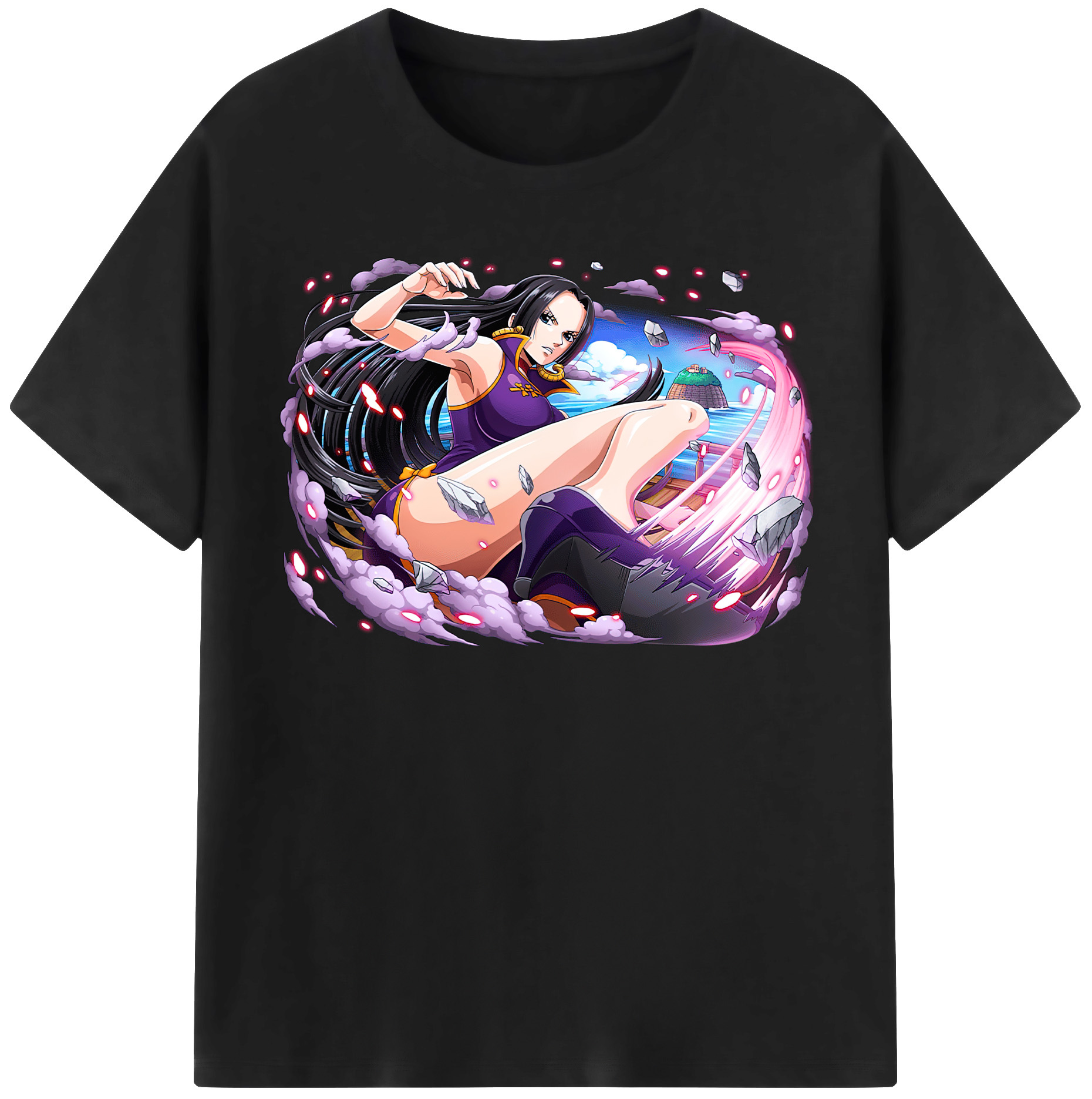 ワンピース ボア・ハンコック ONE PIECE Boa·Hancock レディースカジュアルプリントTシャツ（綿100％）