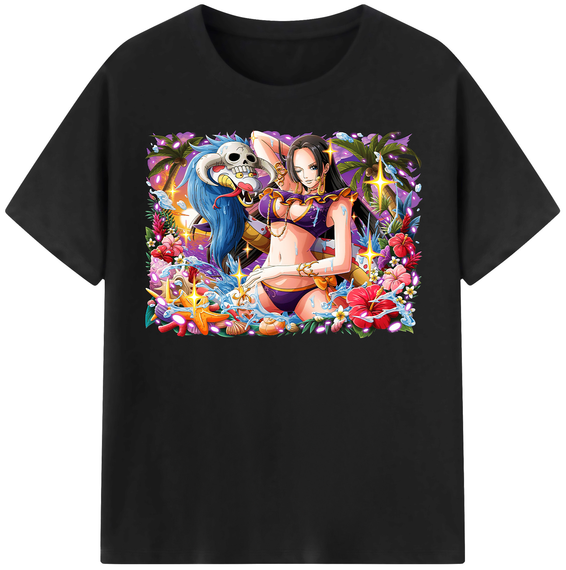 ワンピース ボア・ハンコック ONE PIECE Boa·Hancock レディースカジュアルプリントTシャツ（綿100％）