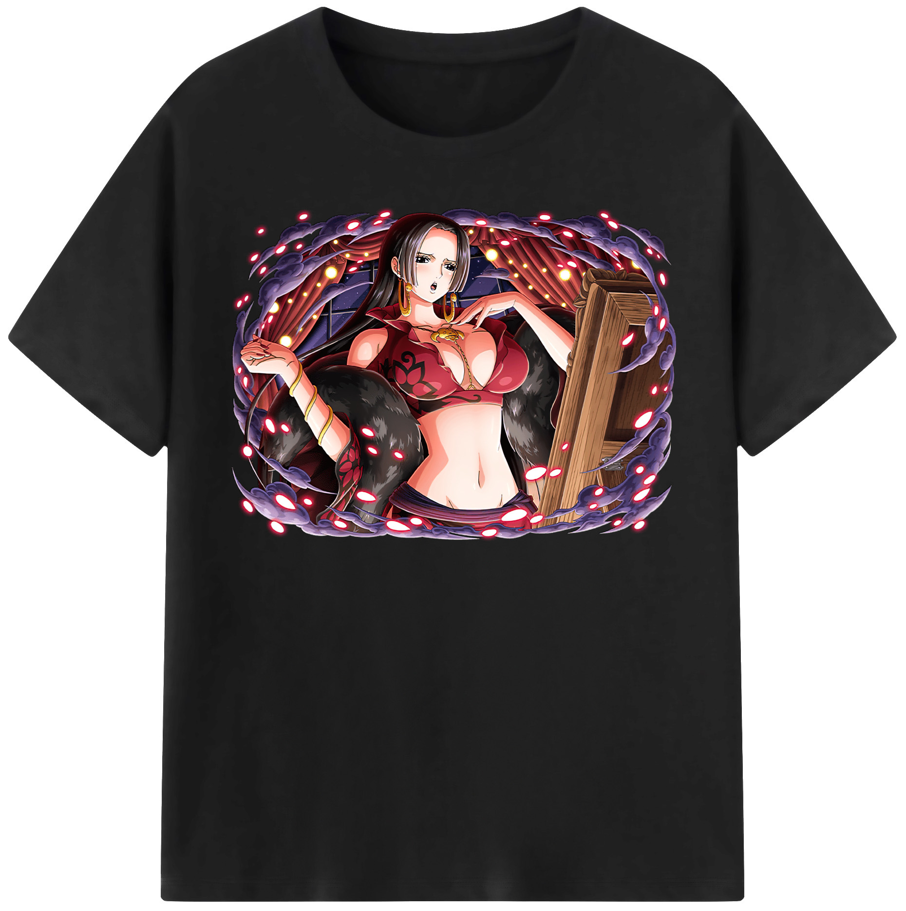 （画像用） ワンピース ボア・ハンコック ONE PIECE Boa·Hancock レディースカジュアルプリントTシャツ（綿100％）