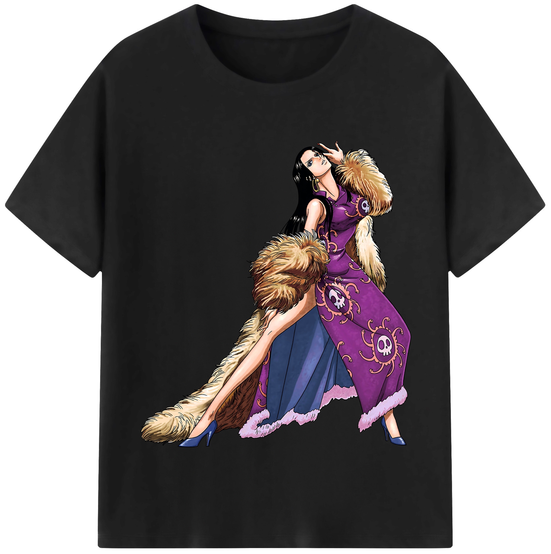 ワンピース ボア・ハンコック ONE PIECE Boa·Hancock レディースカジュアルプリントTシャツ（綿100％）